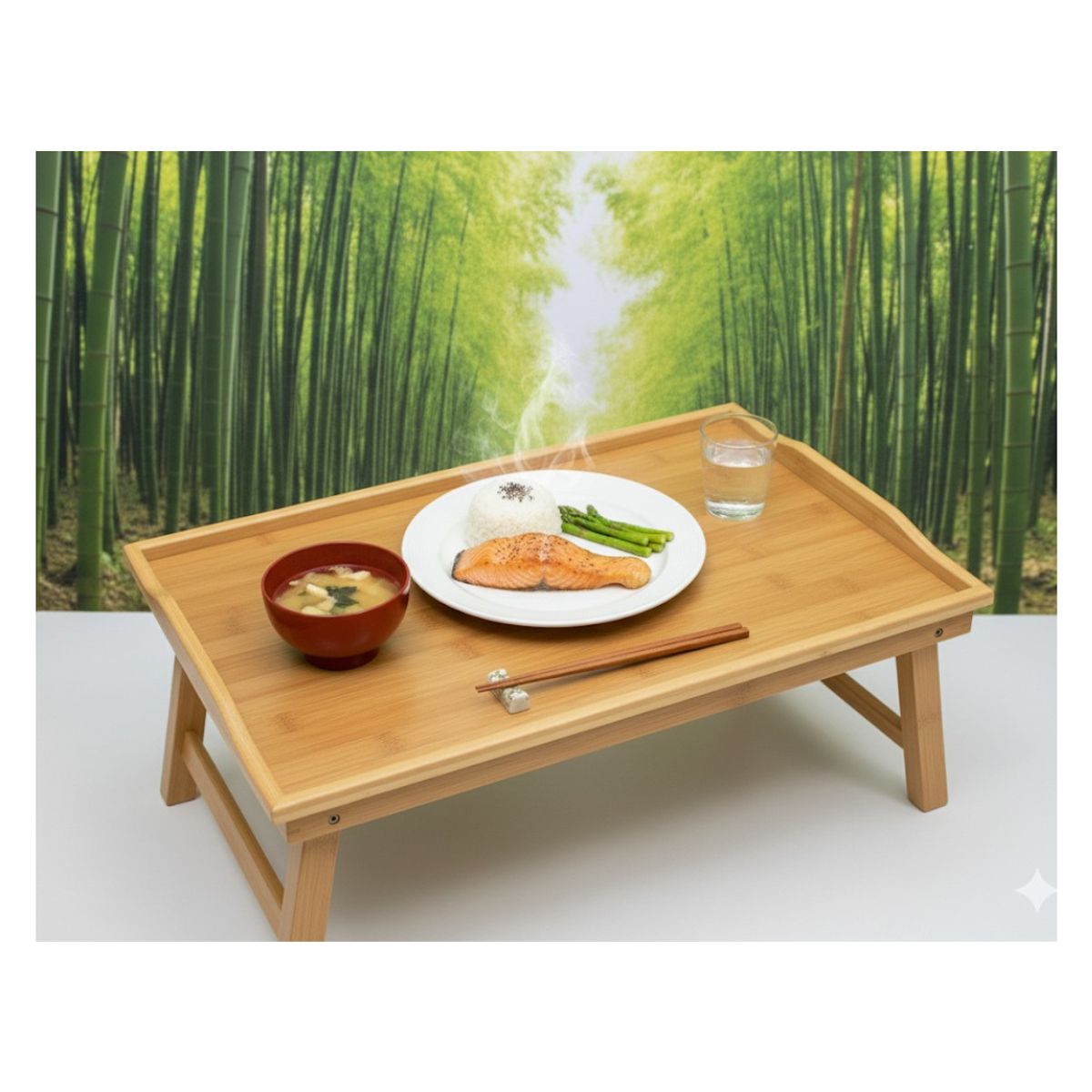 GENERICO - MESA PLEGABLE DE MADERA DE BAMBÚ