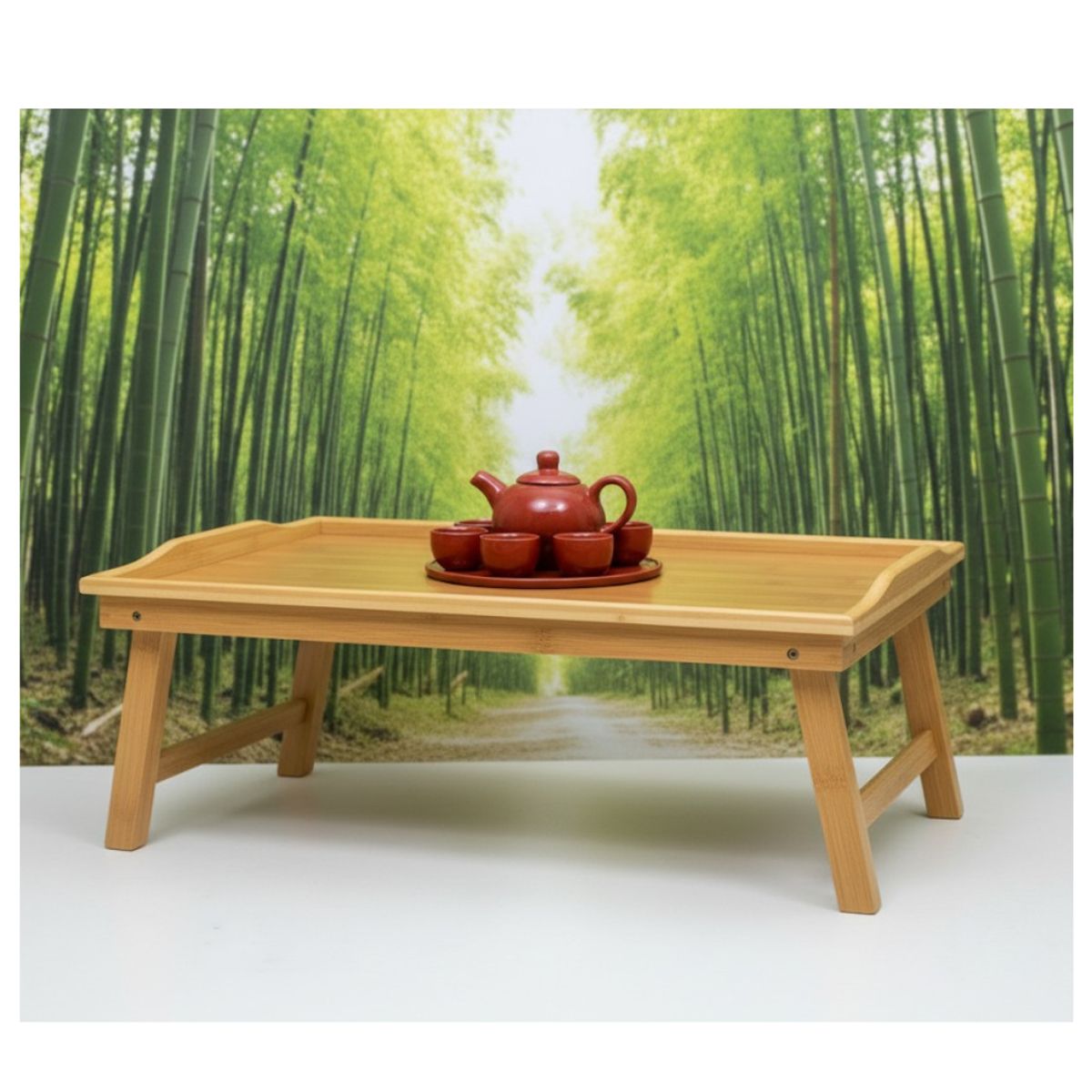 GENERICO - MESA PLEGABLE DE MADERA DE BAMBÚ