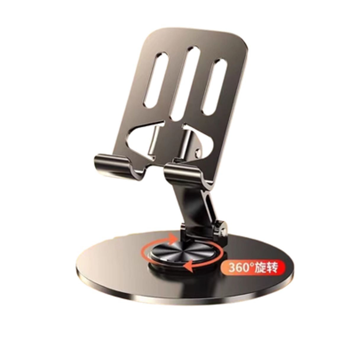 GENERICO - Soporte Celular de Mesa Acero Inoxidable Giro 360 Gris