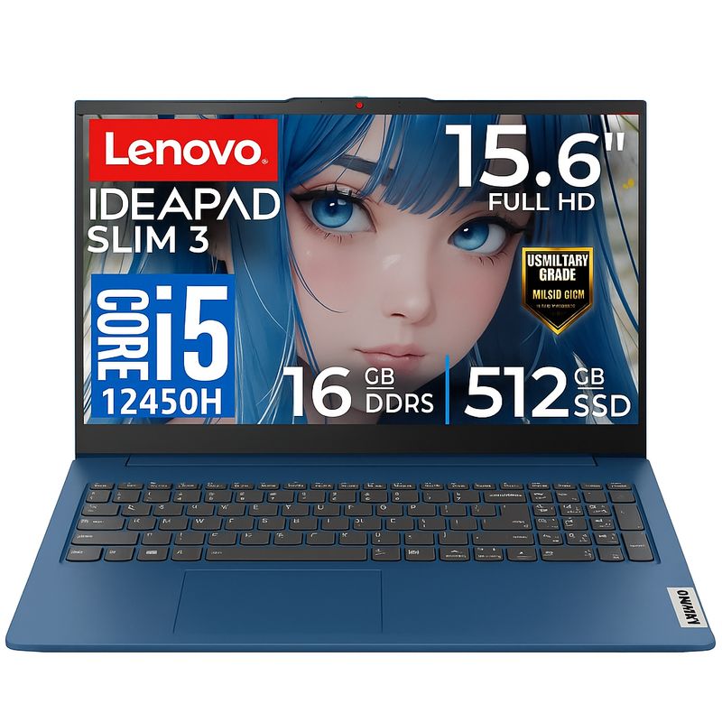 LENOVO - Laptop Lenovo Intel Core i5-12450H Ddr5 16gb Ssd 512gb Blue