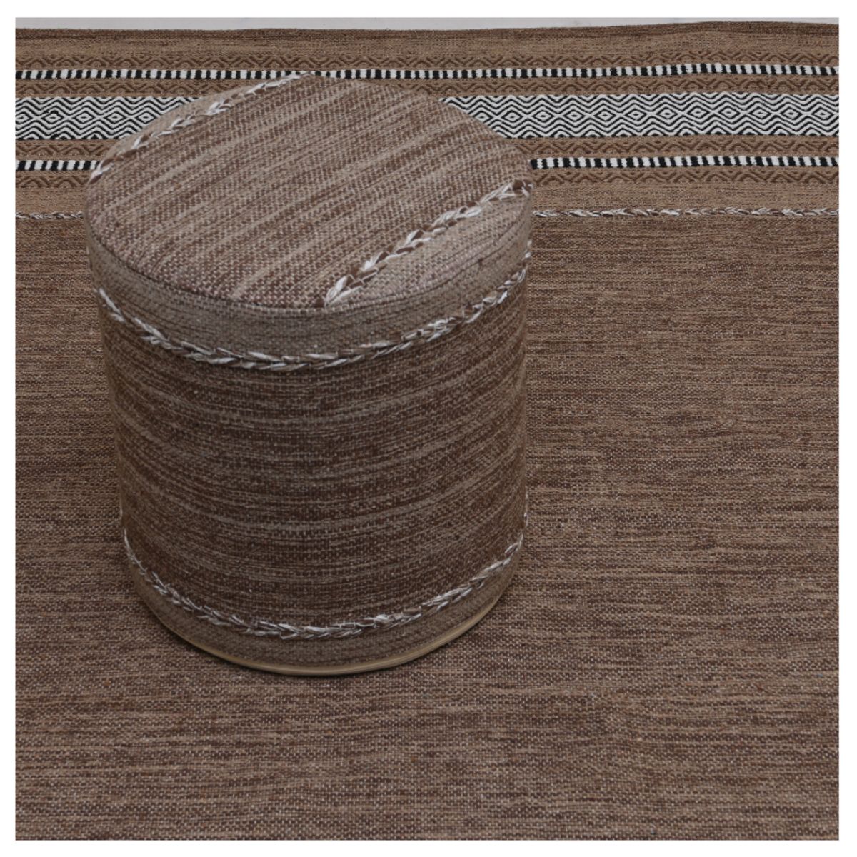 GENERICO - PUFF KELIM DECOGHAR IC 14492 BROWN - 40 x 40 cm