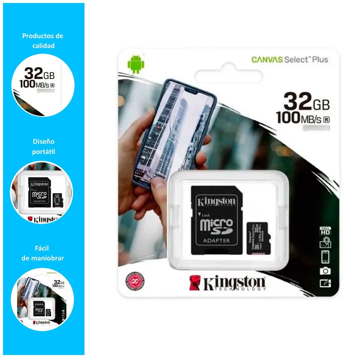 GENERICO - Memoria MicroSD Kingston 32Gb Negro