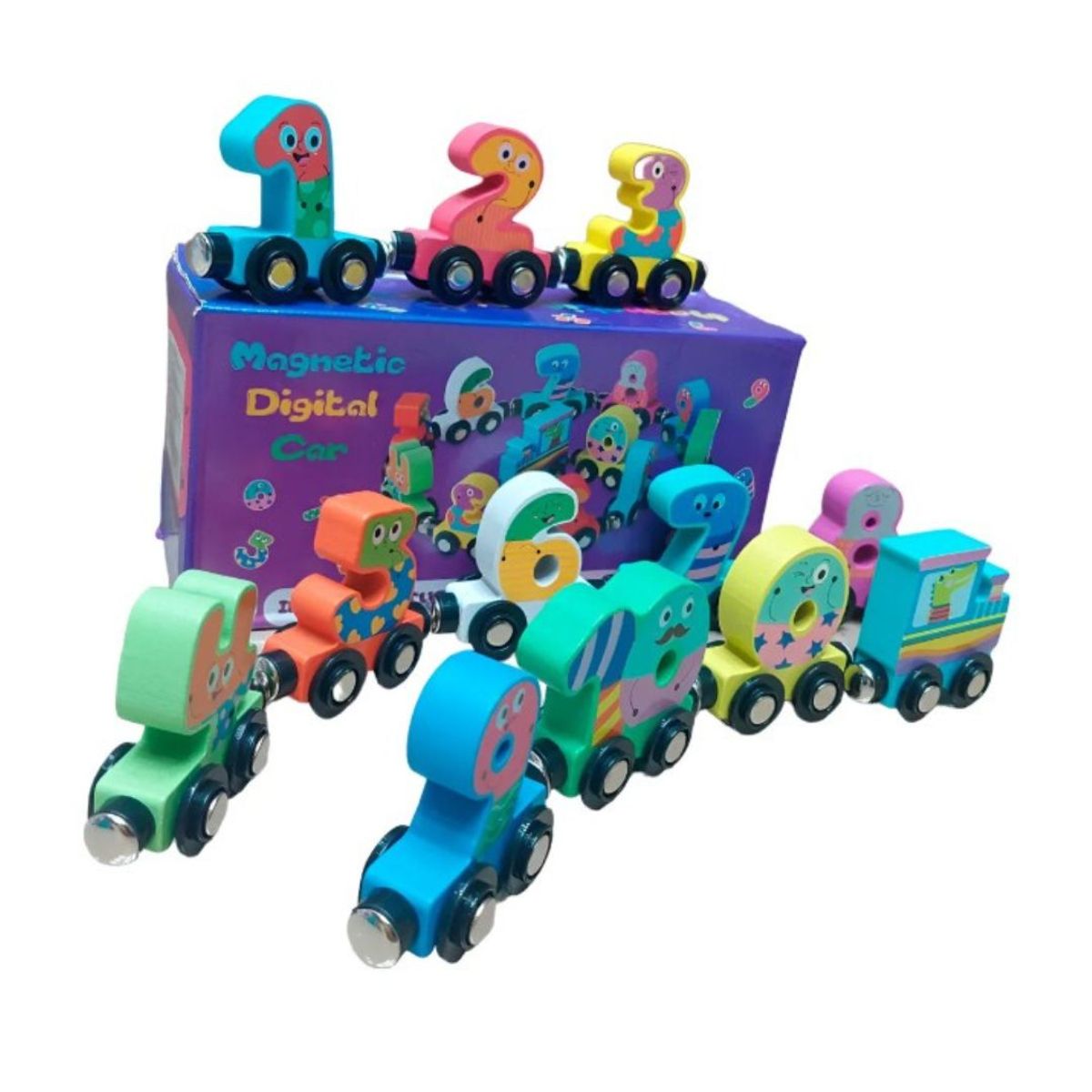 GENERICO - Tren Magnético de Números  Juguete Educativo de Madera