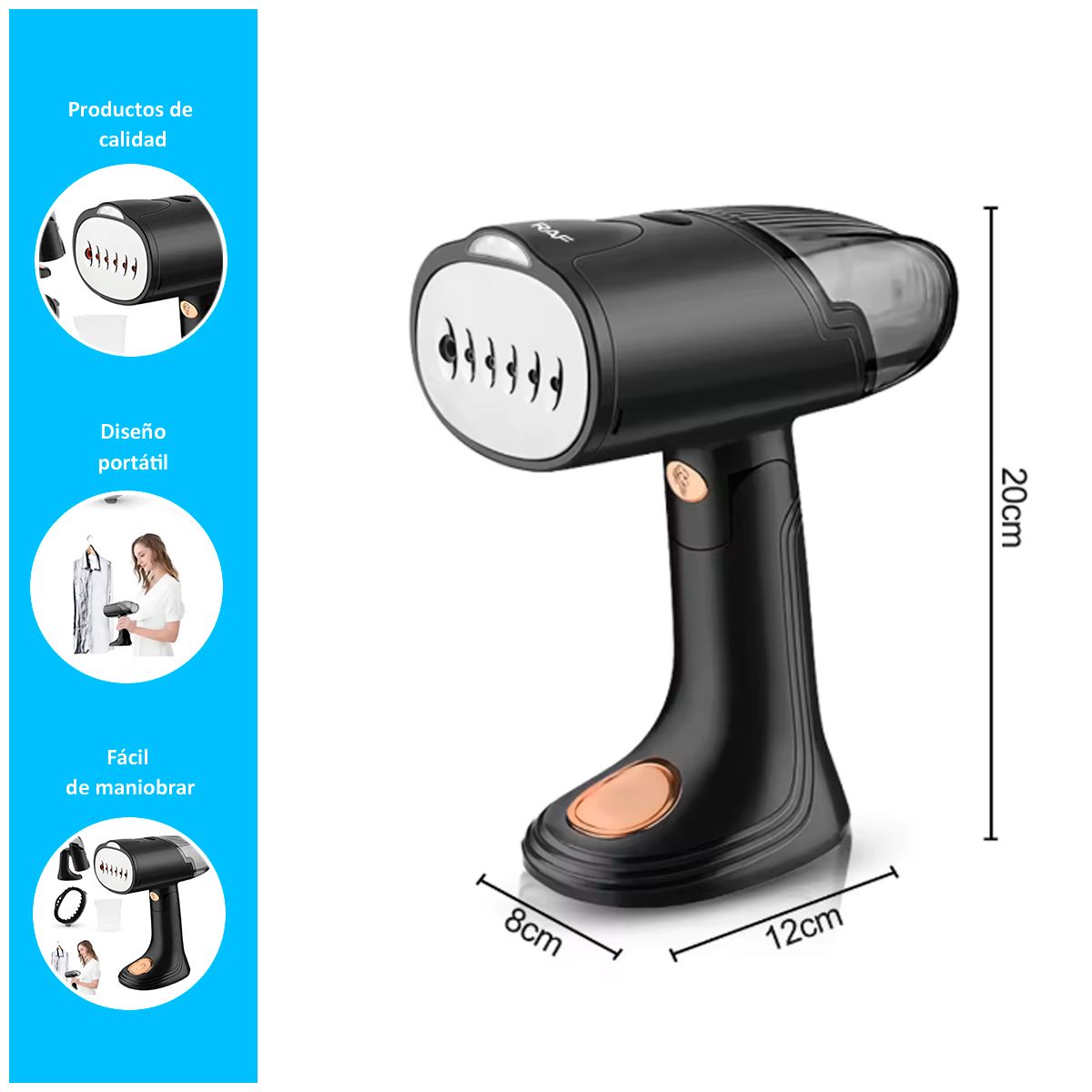 GENERICO - Vaporizador De Telas Portátil Con Tanque De Agua