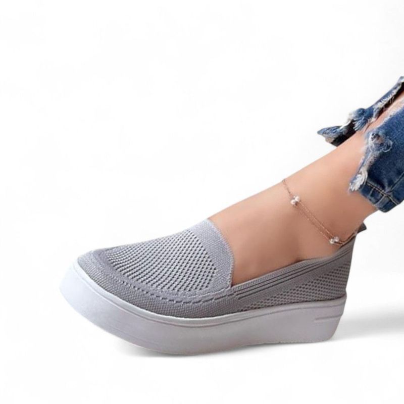 GENERICO - Mocasin Mujer Malla 1022L-50 Color Gris