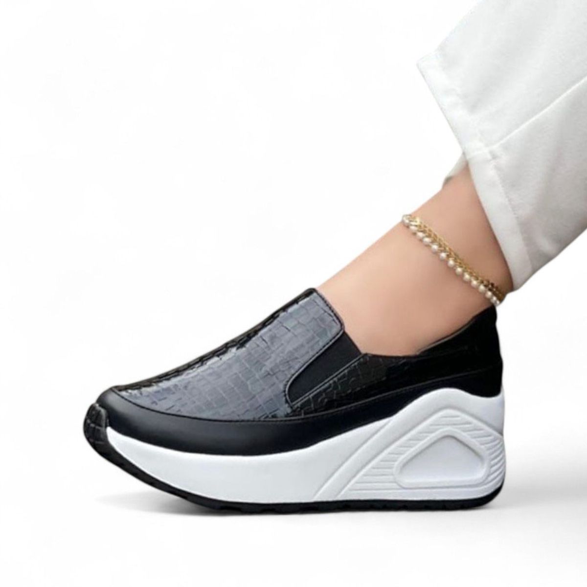 GENERICO - Mocasin Mujer Planta De Goma 1022L-55 Color Negro