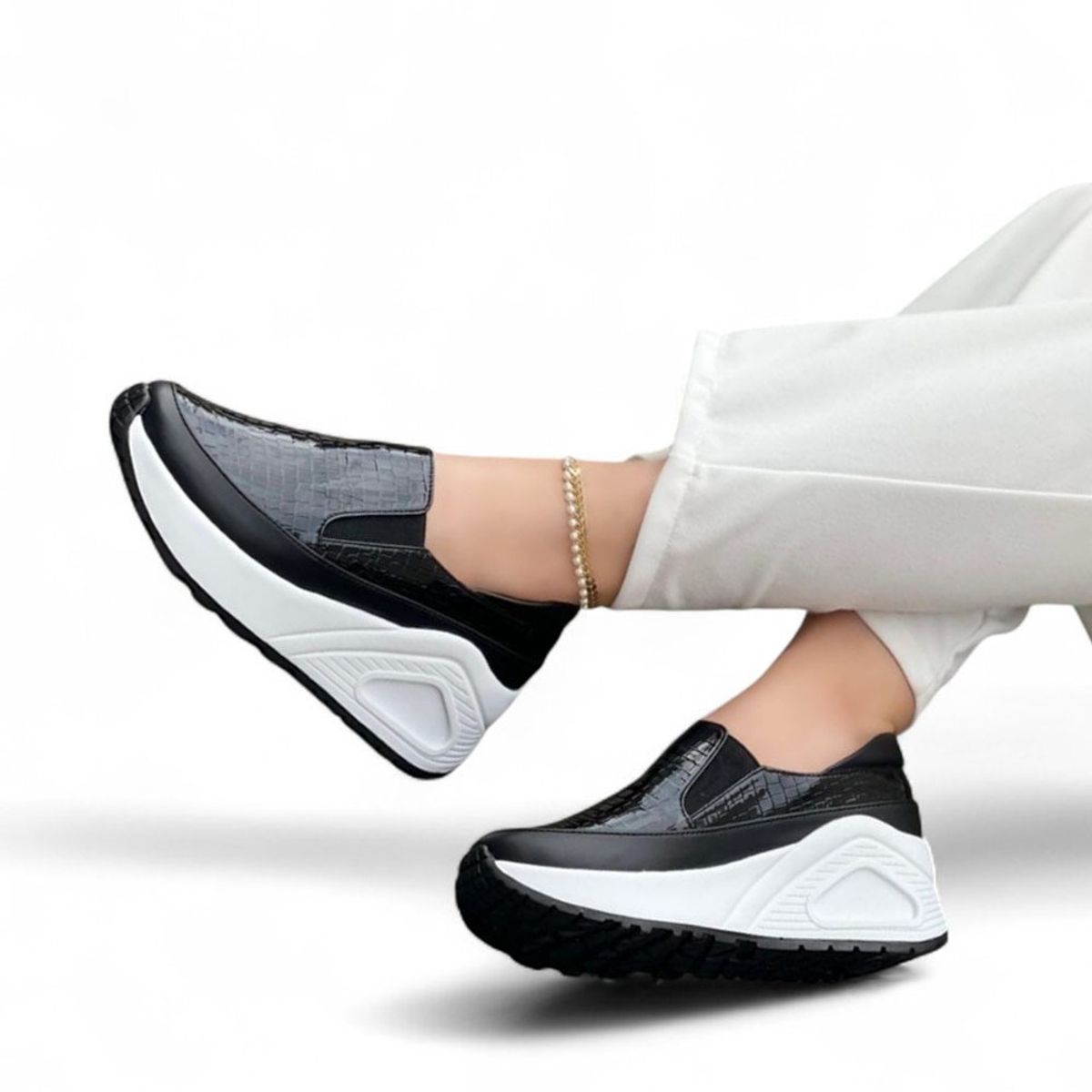 GENERICO - Mocasin Mujer Planta De Goma 1022L-55 Color Negro