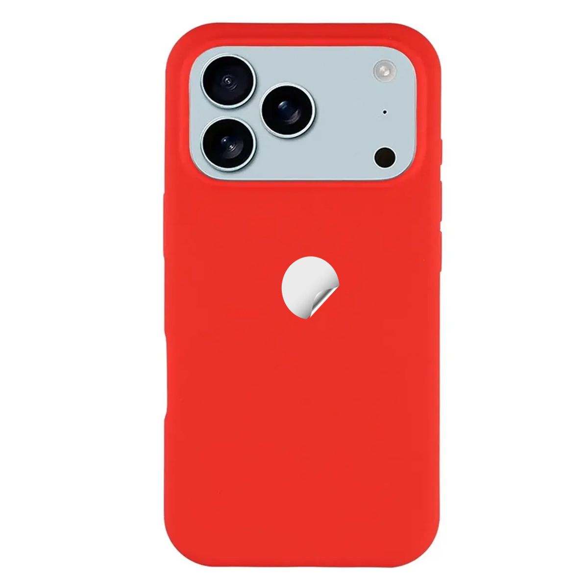 GENERICO - Case Protector Silicone Compatible con iPhone 17 Pro Max Rojo