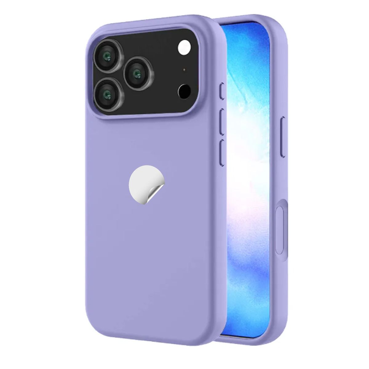 GENERICO - Case Protector Silicone Compatible con iPhone 17 Pro Max Morado