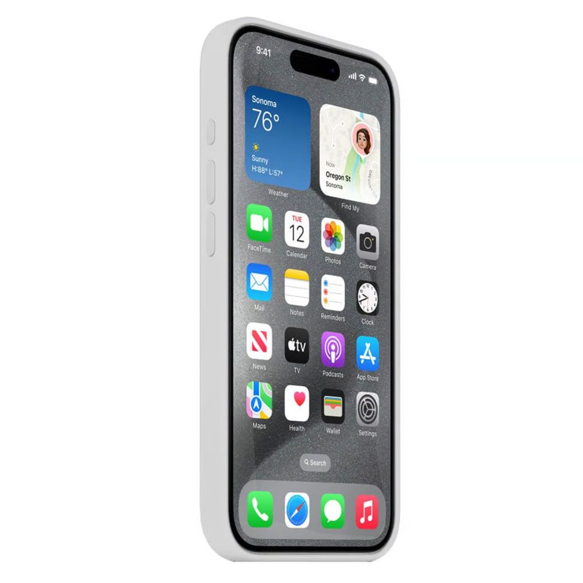 GENERICO - Case Protector Silicone Compatible con iPhone 17 Blanco