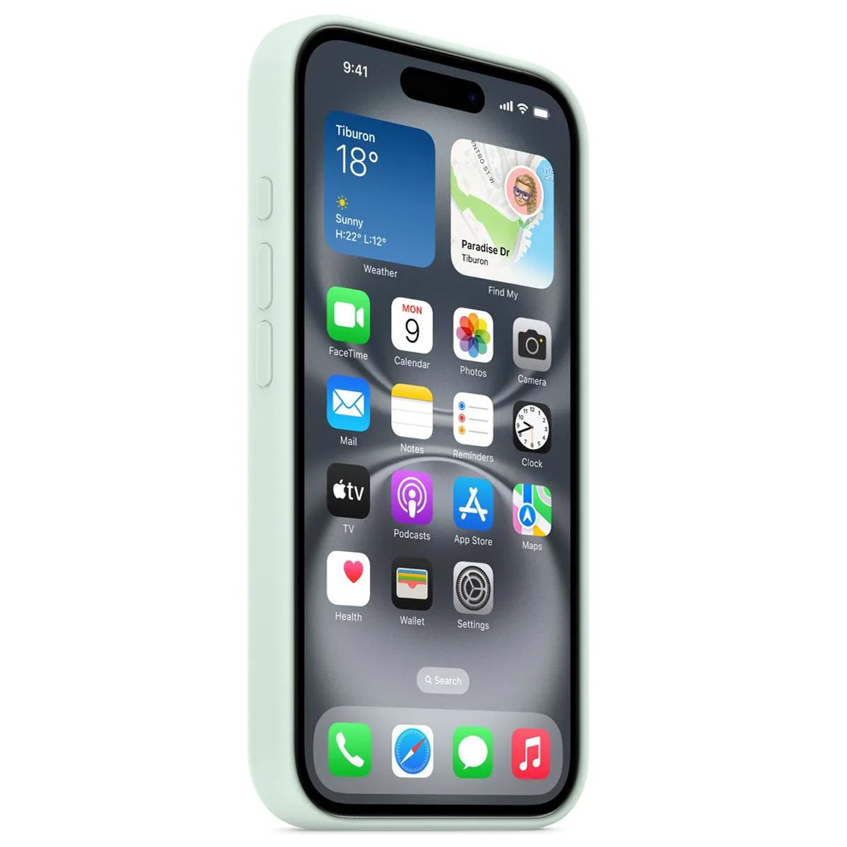 GENERICO - Case Protector Silicone Compatible con iPhone 17 Menta