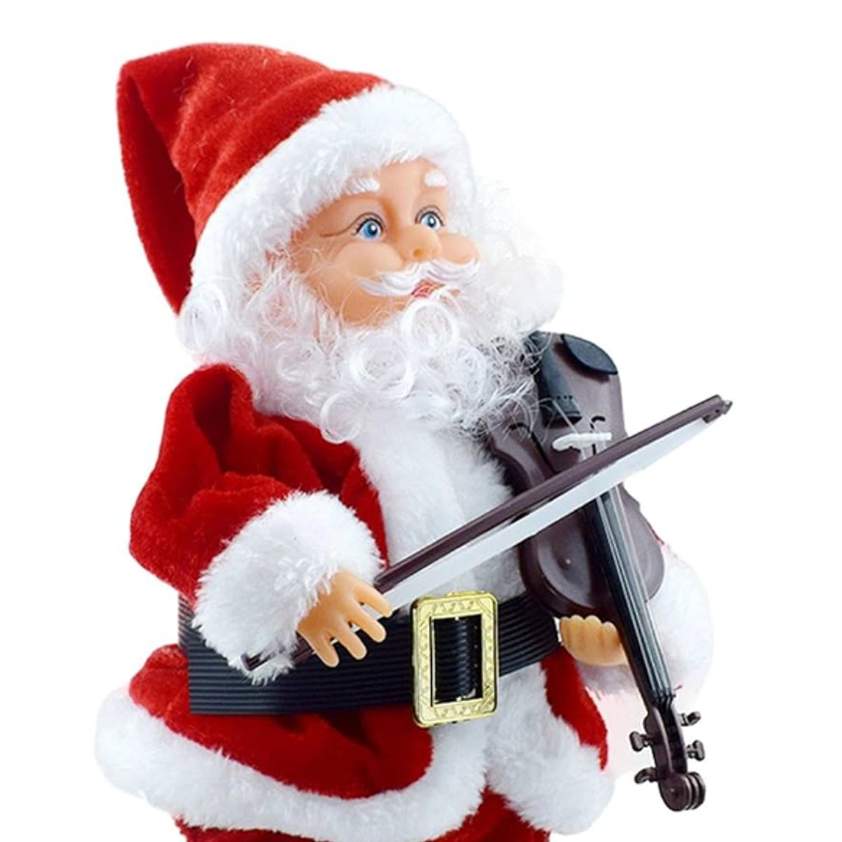 GENERICO - Musical de Papá Noel con movimiento de violín 35 cm