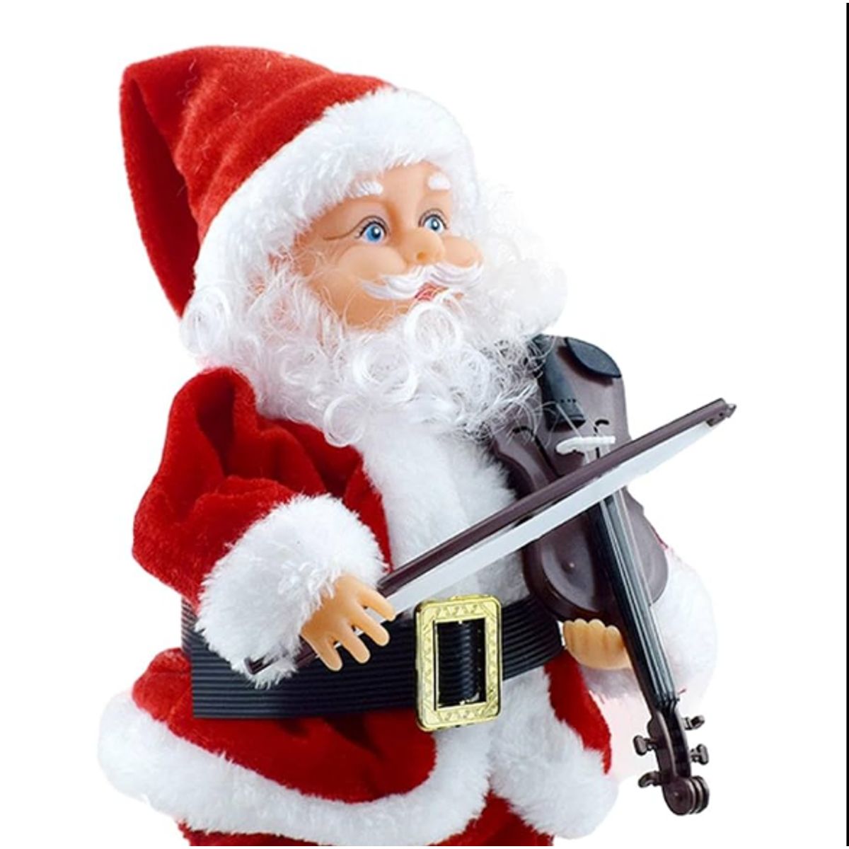 GENERICO - Musical de Papá Noel con movimiento de violín 35 cm