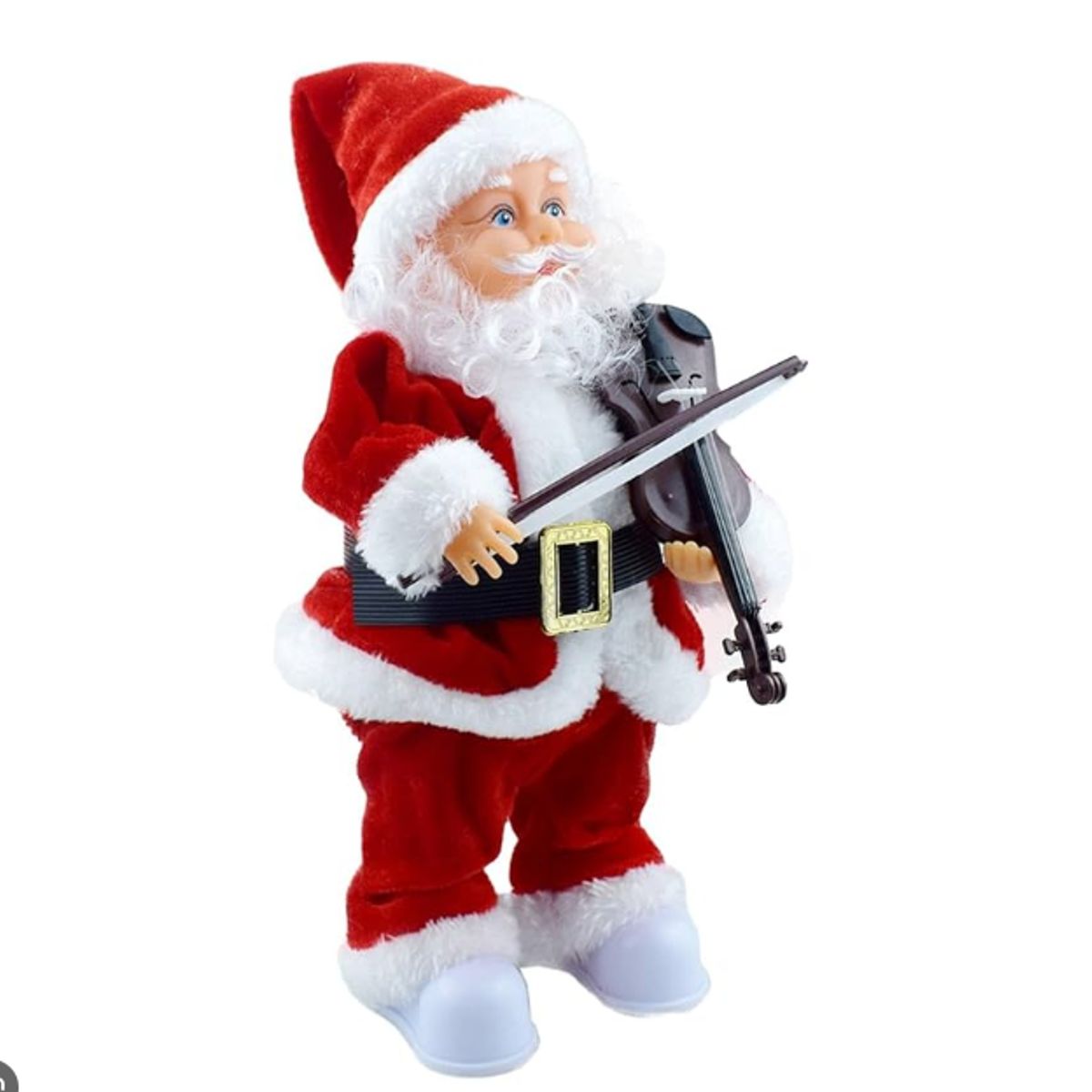 GENERICO - Musical de Papá Noel con movimiento de violín 35 cm