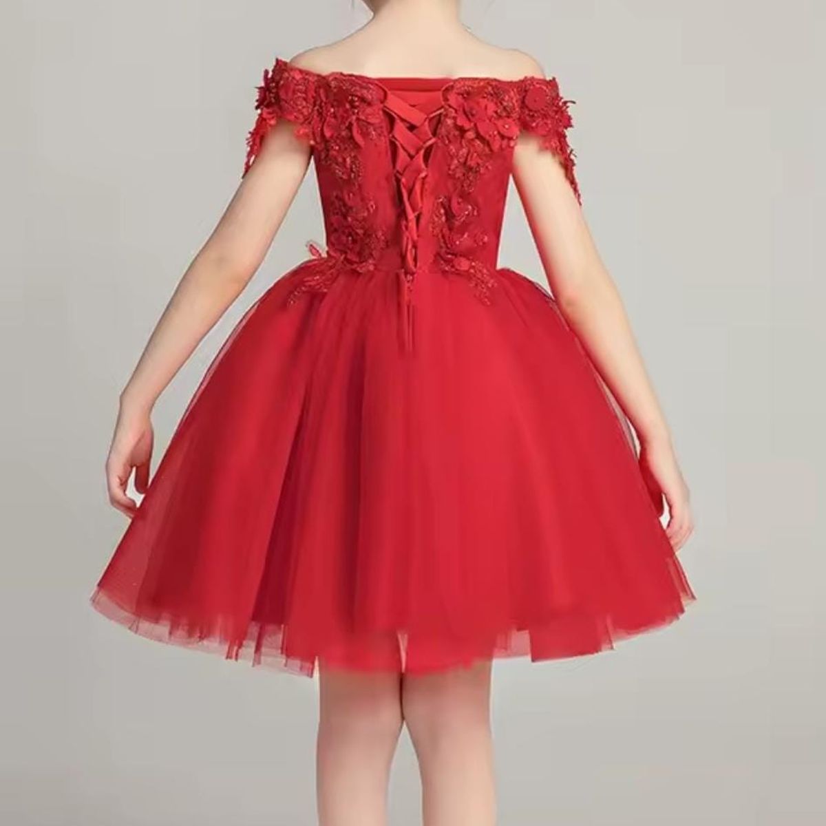 GENERICO - Vestido Niña Princesa Rojo Talla 14