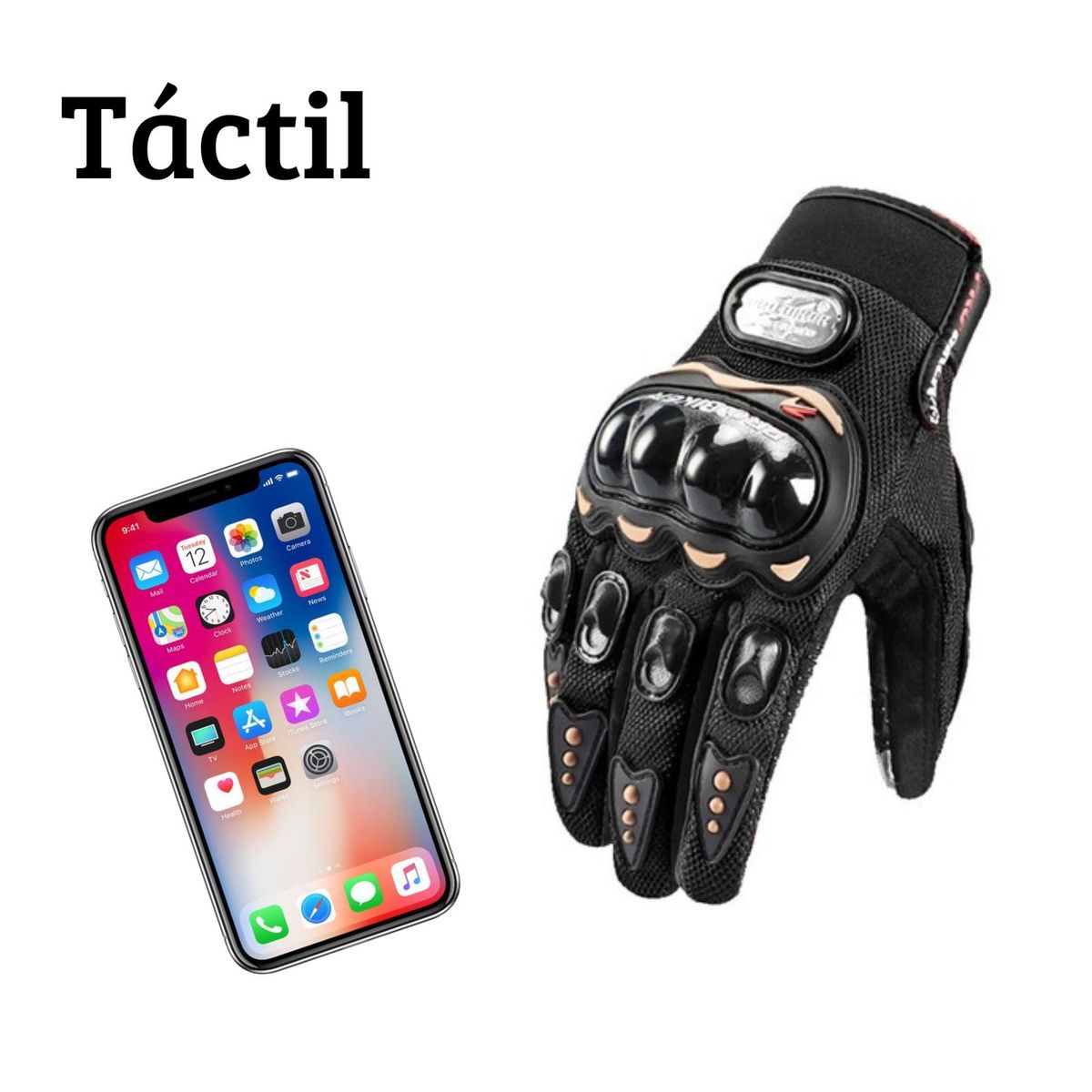 ROSH - KMASTER Guantes Para Motocicleta Con Protectores Antideslizantes