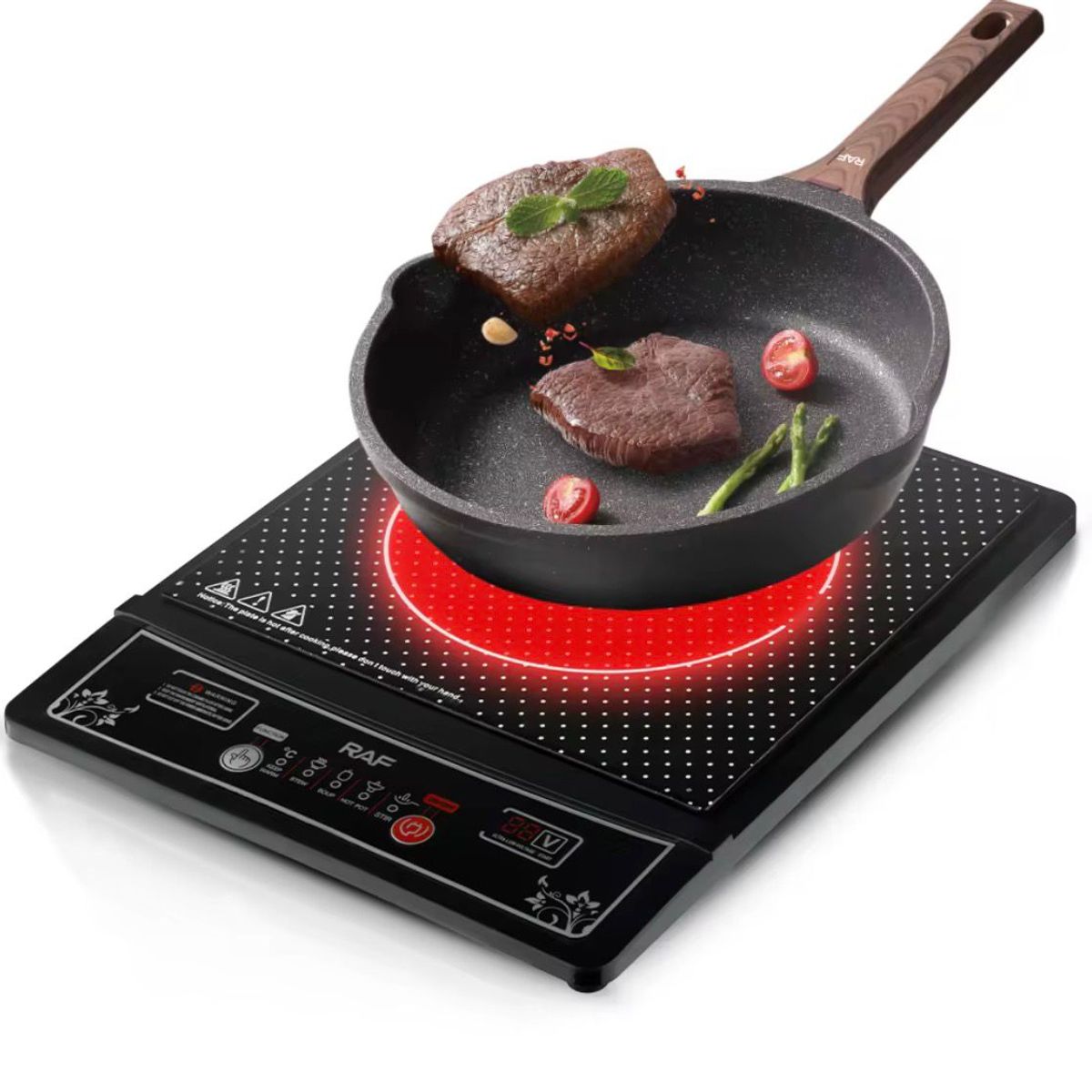 GENERICO - Cocina De Induccion Electrica Portatil Raf Moderno Negro