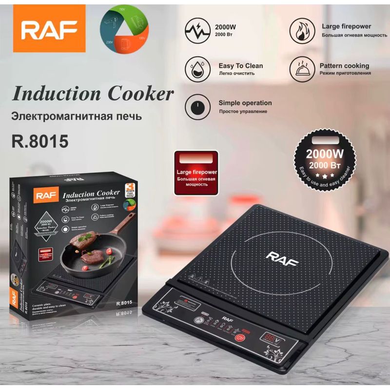 GENERICO - Cocina De Inducción Eléctrica Portátil Raf Moderno Negro