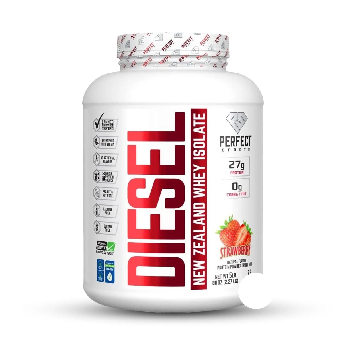 GENERICO - Proteína Isolate Diesel Perfect Sports 5 lb Sin Lactosa Sabor Strawberry