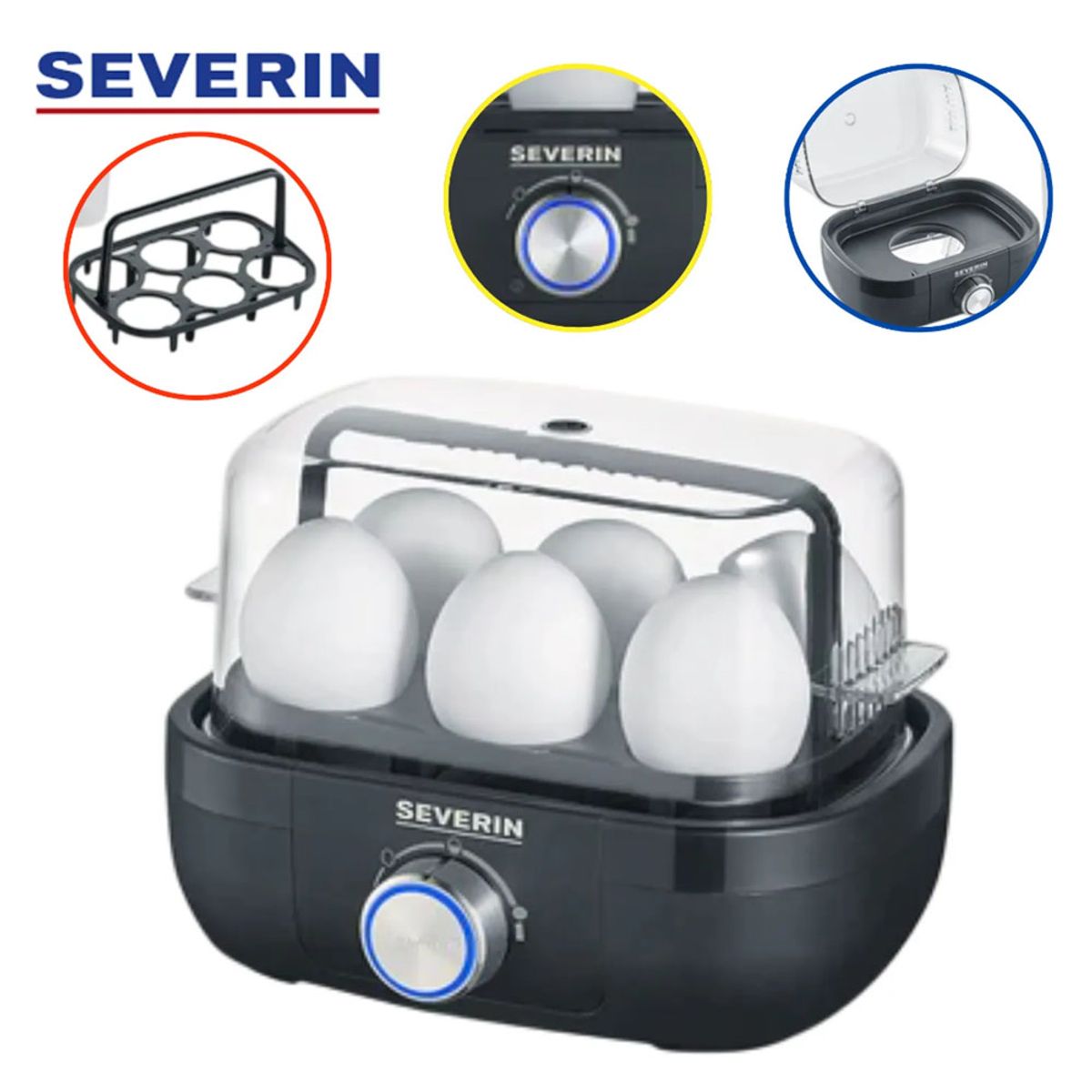 SEVERIN - Hervidor de Huevos con Control de Cocción - EK3166