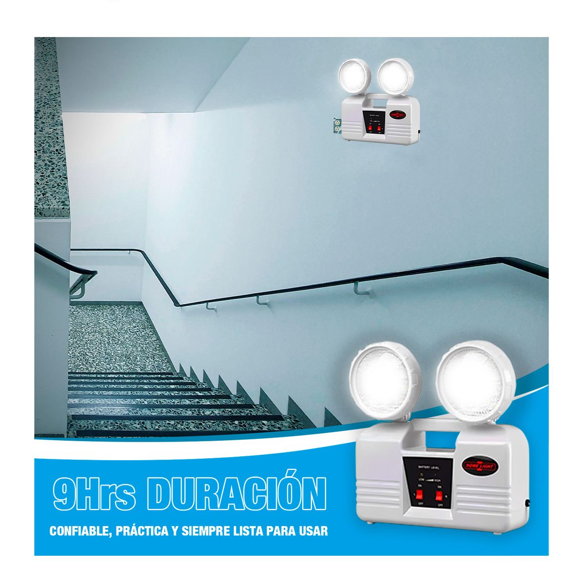 HOME LIGHT - Luz De Emergencia 20 Led 9 Horas Para Escaleras Home Light