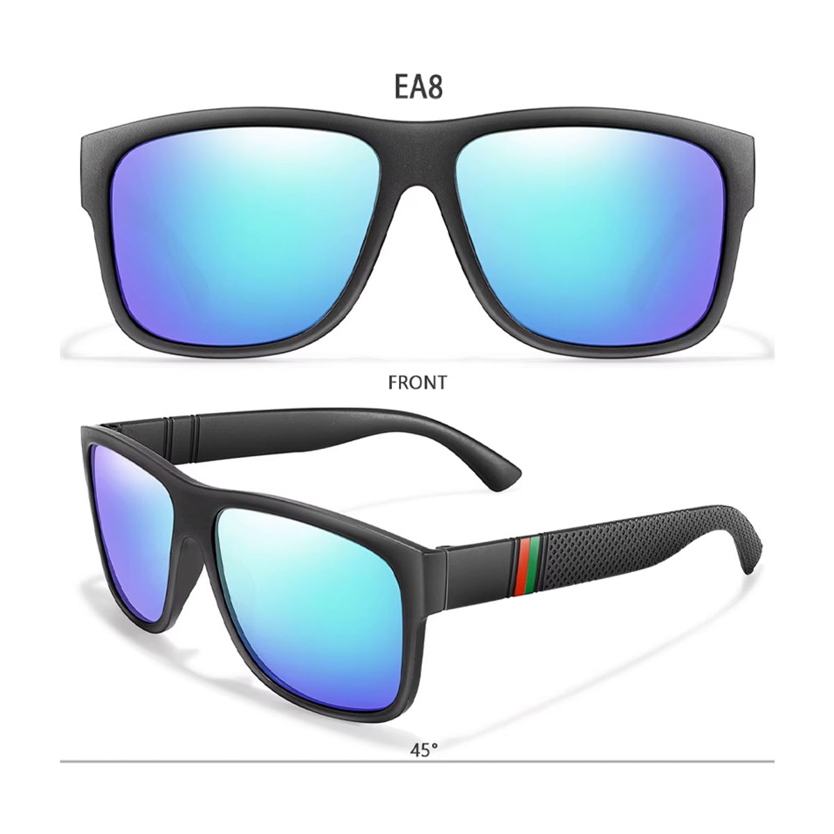 GENERICO - Lentes de sol polarizado estilo deportivo hombre + funda