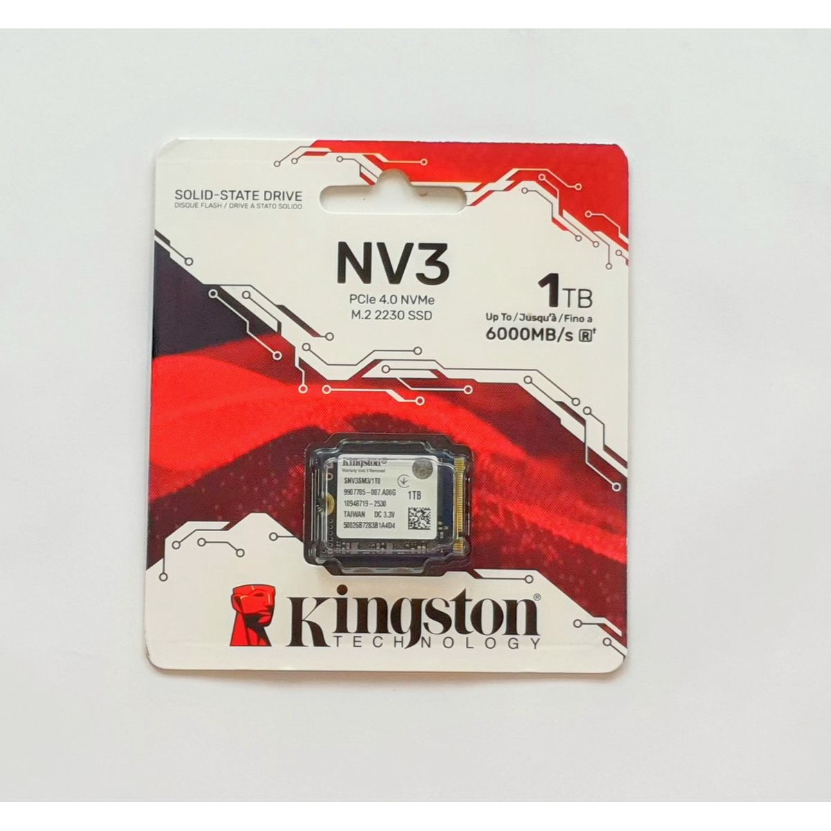 KINGSTON - DISCO DURO SOLIDO KINGSTON 1TB M.2 2230 NVMe PCIe 4.0 1TB SNV3SM3/1T0