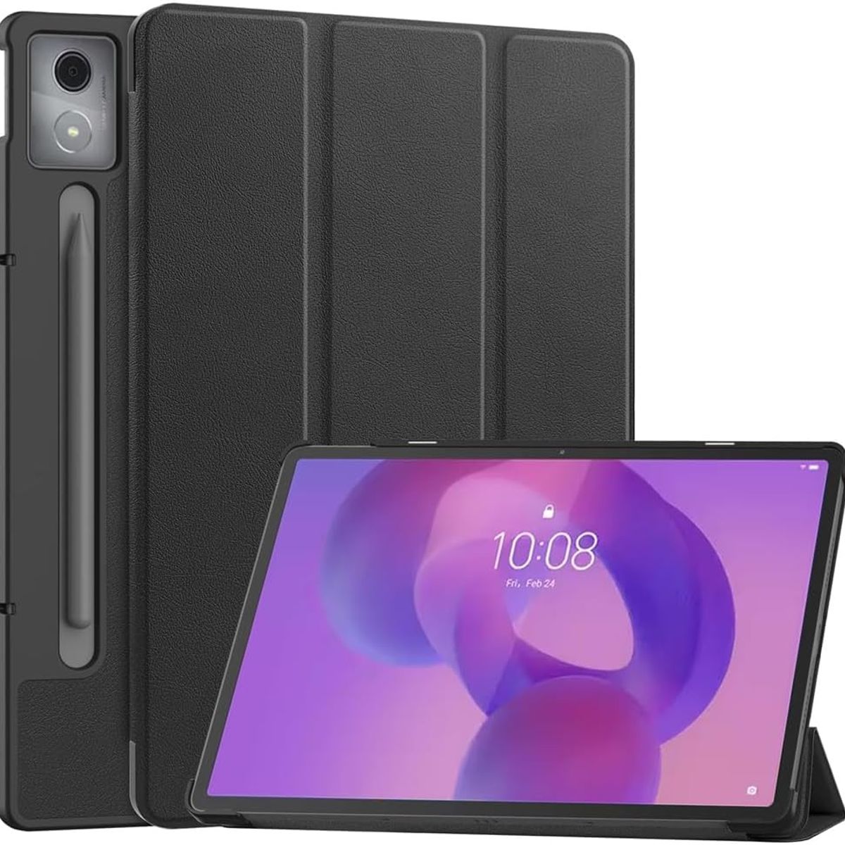 GENERICO - Funda Protector imantado para Lenovo Idea Tab Pro de 12 .7" - NEGRO
