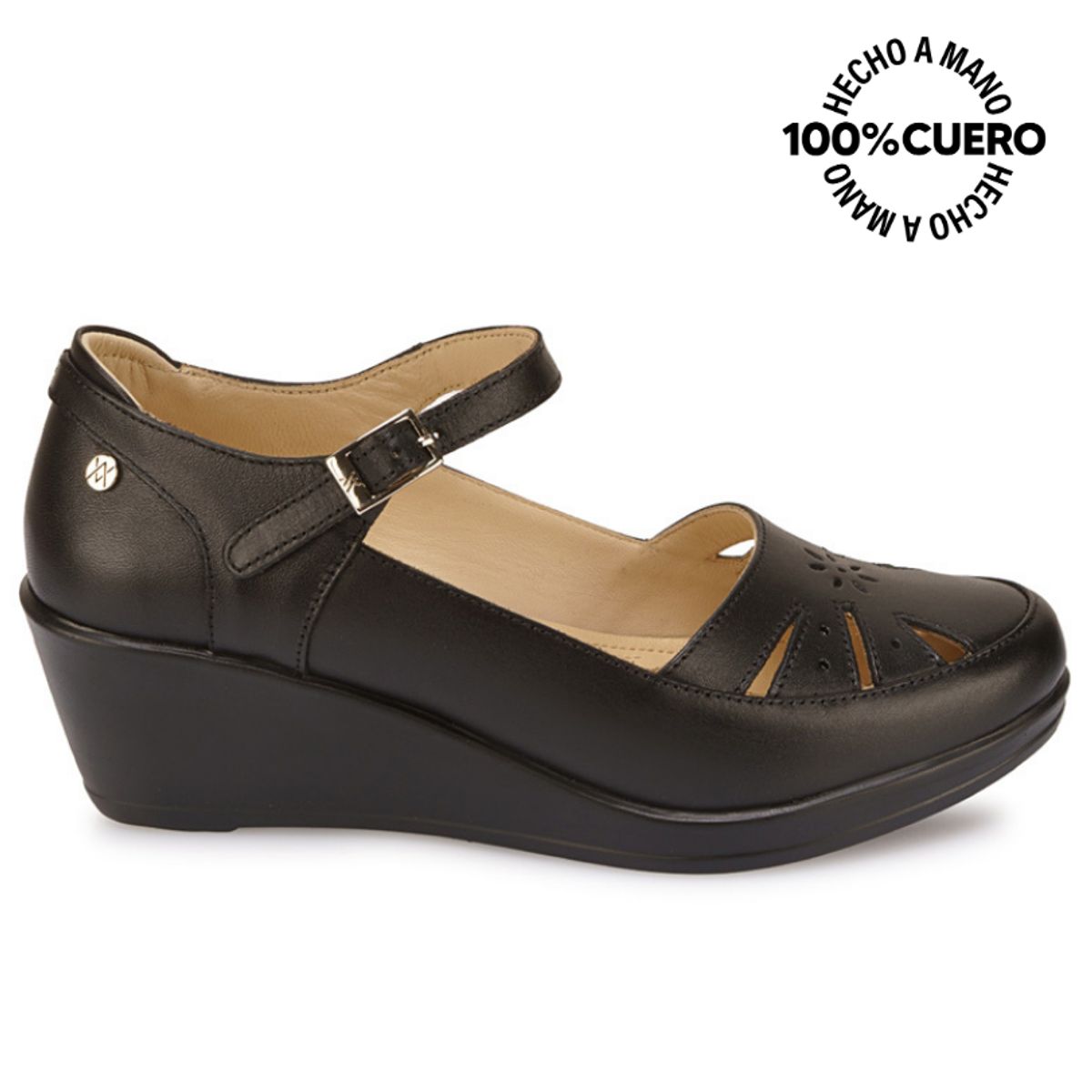 VIALE - Zapato Canasta Casual DK-2602 Negro Viale Cuero