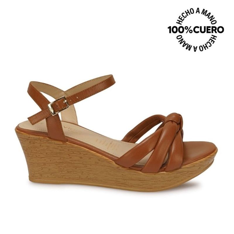 VIALE - Sandalia Dorsay Casual ECO-2602 Natural Viale Cuero