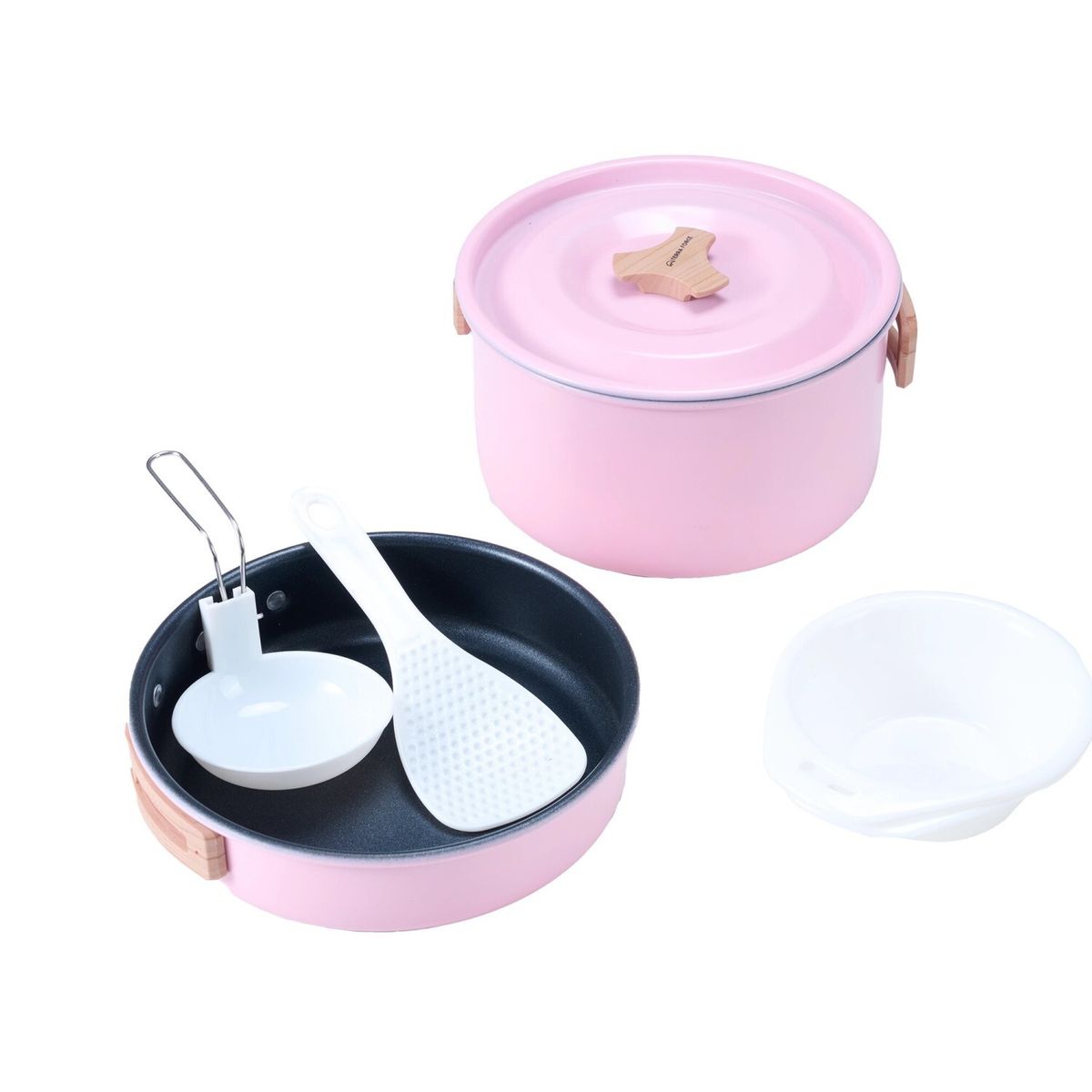 TERRA FORCE - Set Ollas Aluminio Camping 2 Piezas Rosa