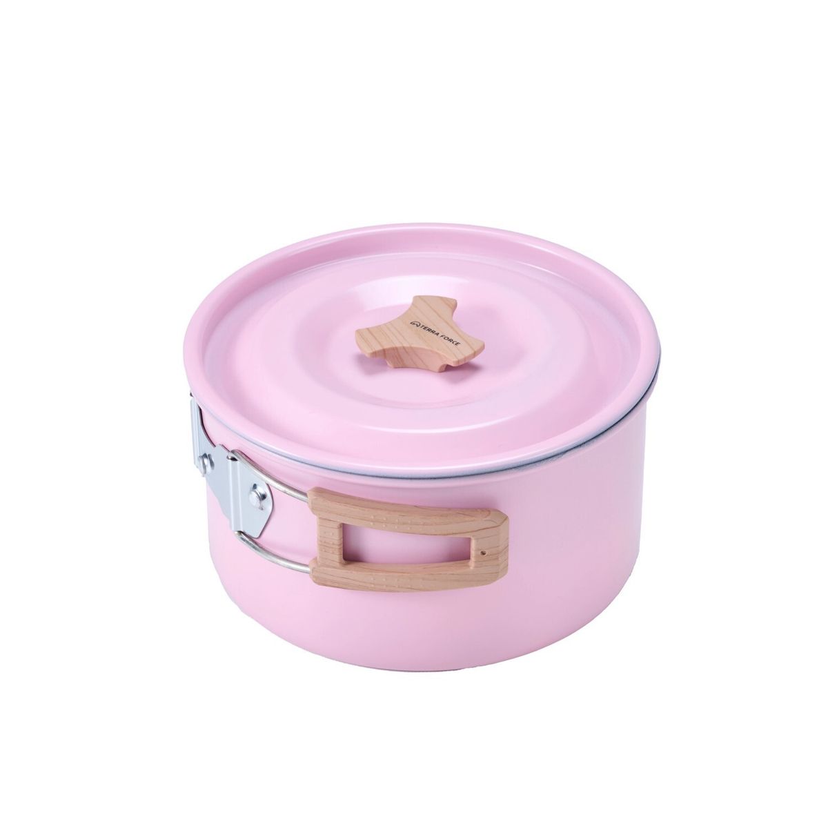 TERRA FORCE - Set Ollas Aluminio Camping 2 Piezas Rosa