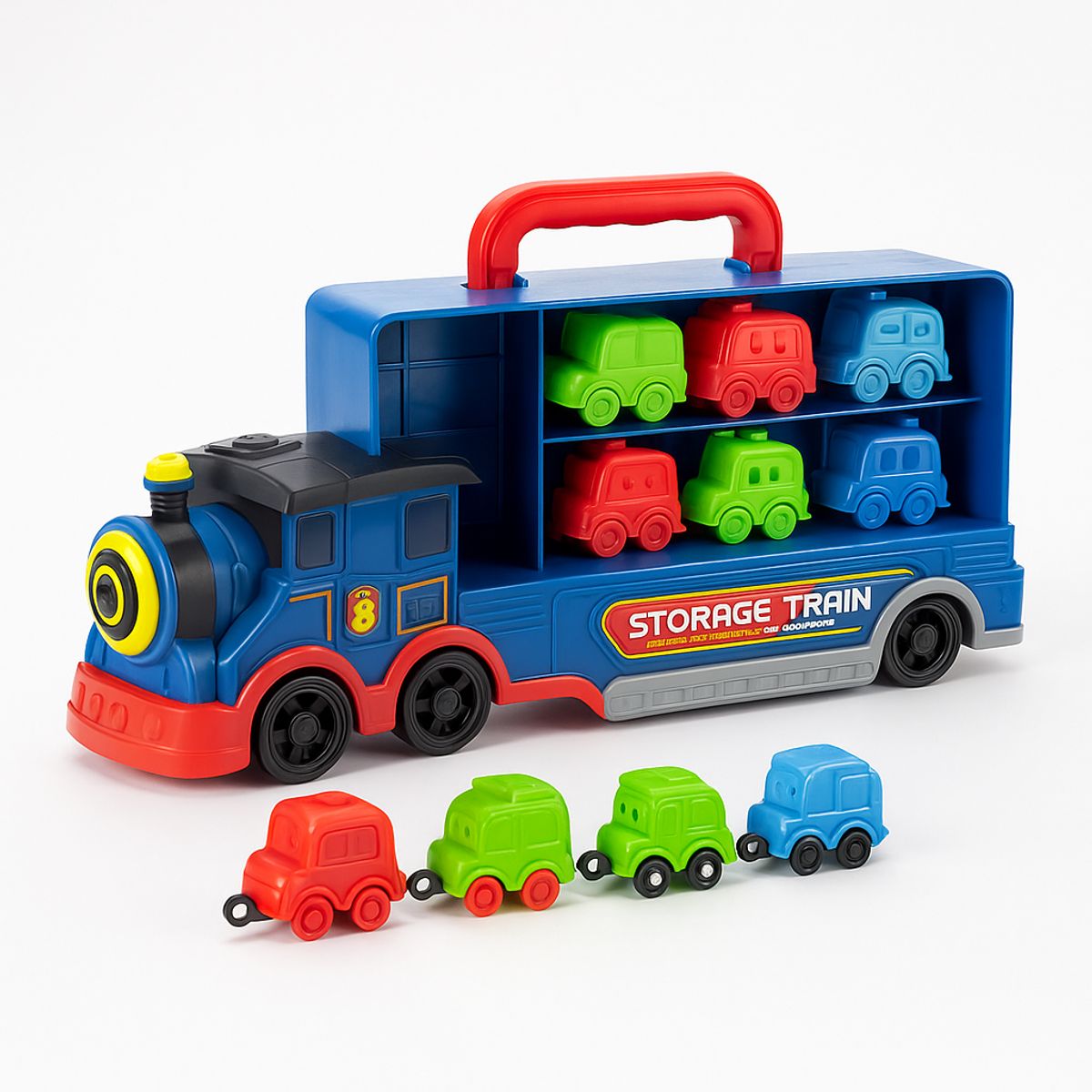 GENERICO - Tren Transportador Infantil con Autos de Colores