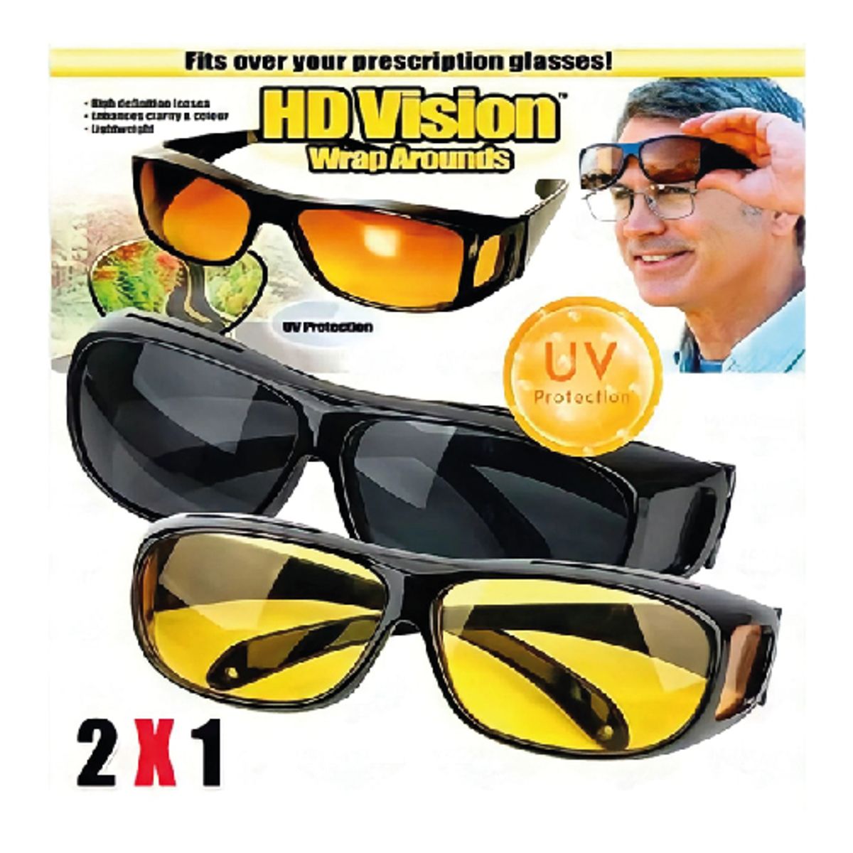 GENERICO - Lentes HD Gafas Día y Noche con Super Visión para Manejo