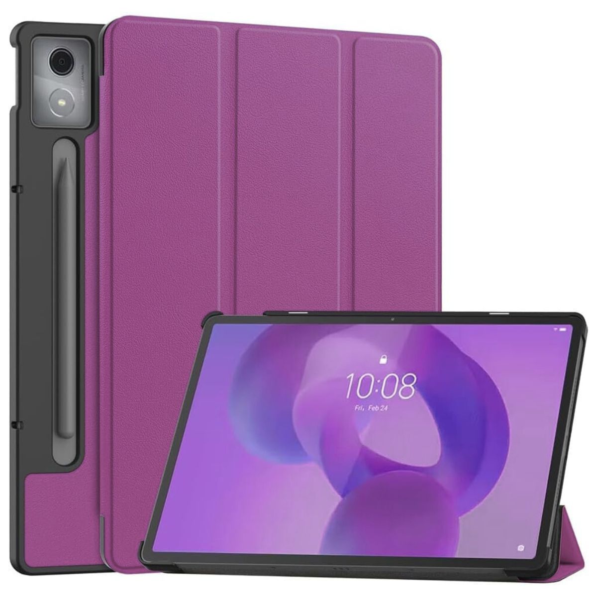 GENERICO - Funda Protector imantado para Lenovo Idea Tab Pro de 12 .7" - MORADO
