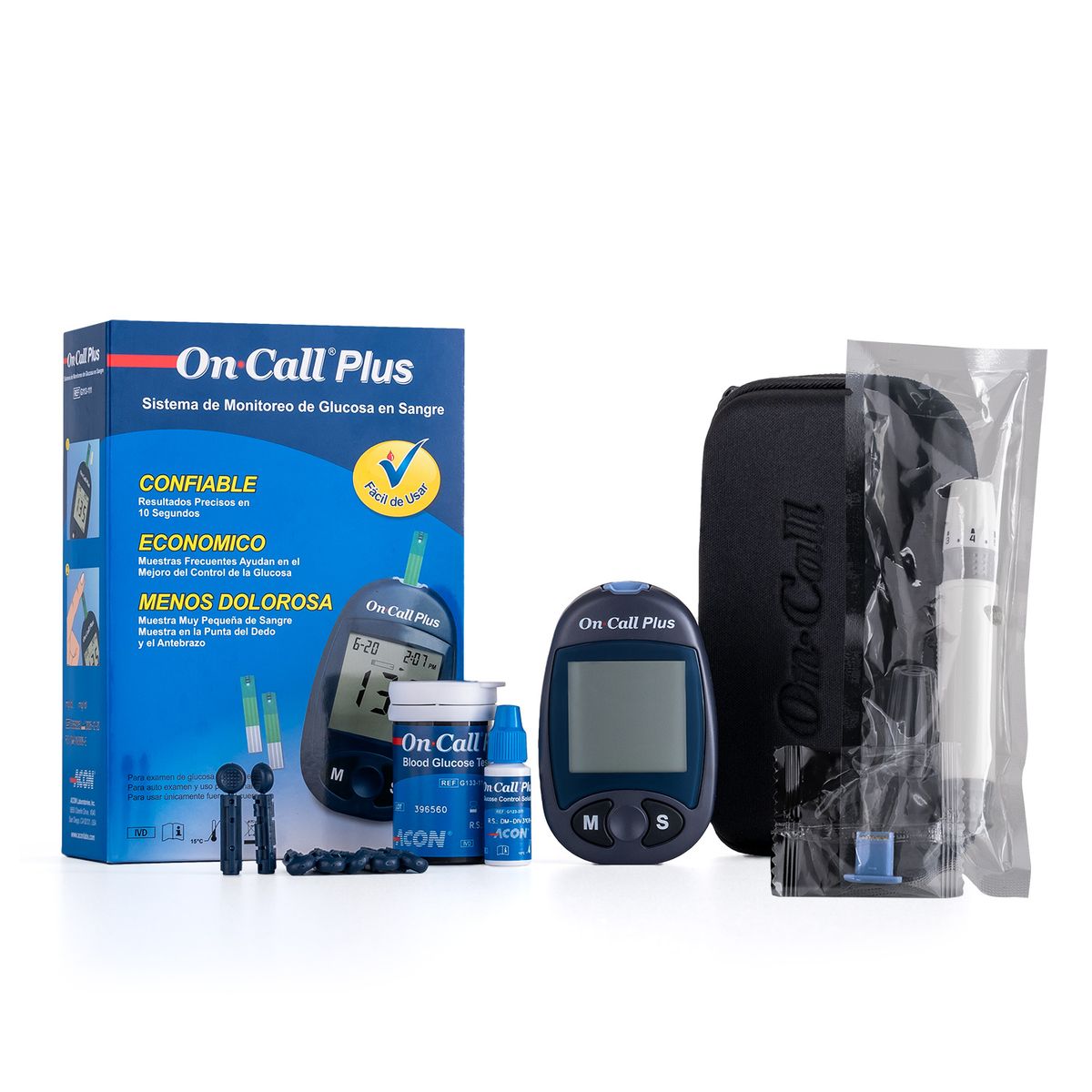 ON CALL - Glucómetro On Call Plus Kit Completo