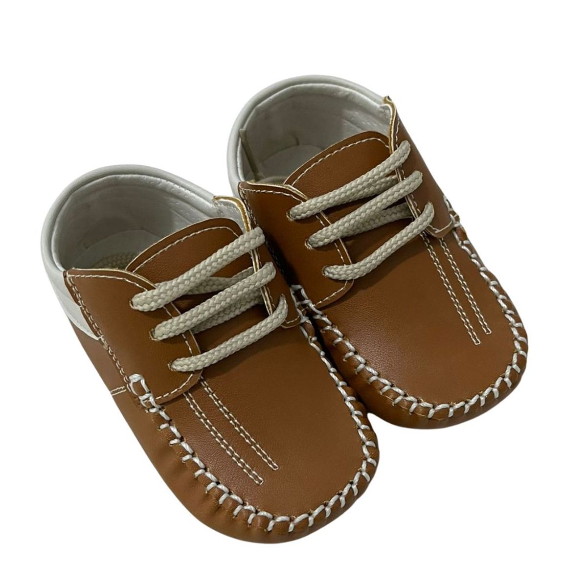 GENERICO - Zapatito De Bebe hombre  Infantil con pasadores talla18