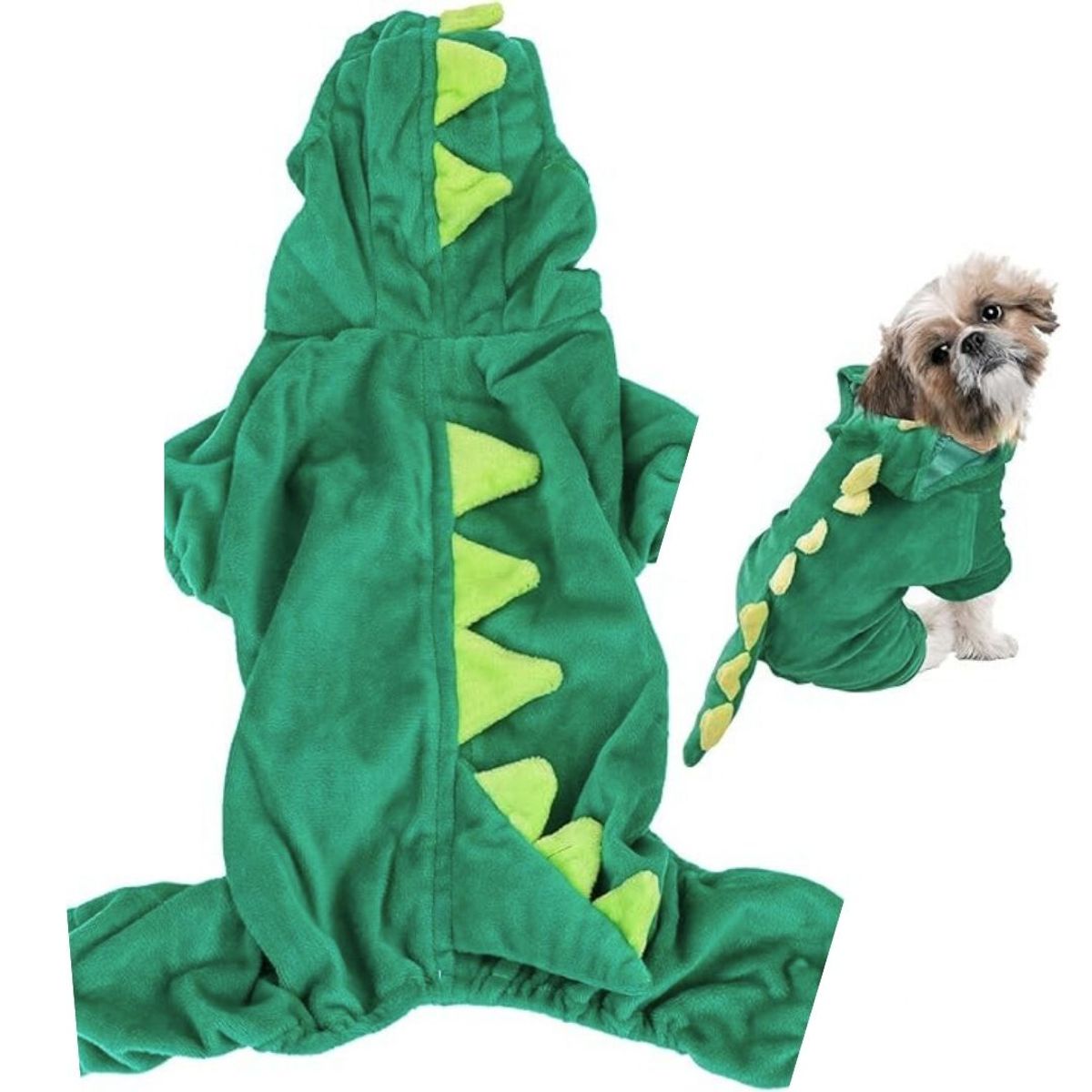 GENERICO - DISFRAZ Pijama de DINOSAURIO para Mascotas Talla 1