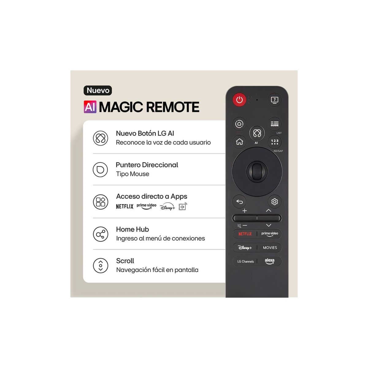 LG - Televisor LG 75 UHD 4K Smart TV ThinQ AI 75UA8000PSA 2025