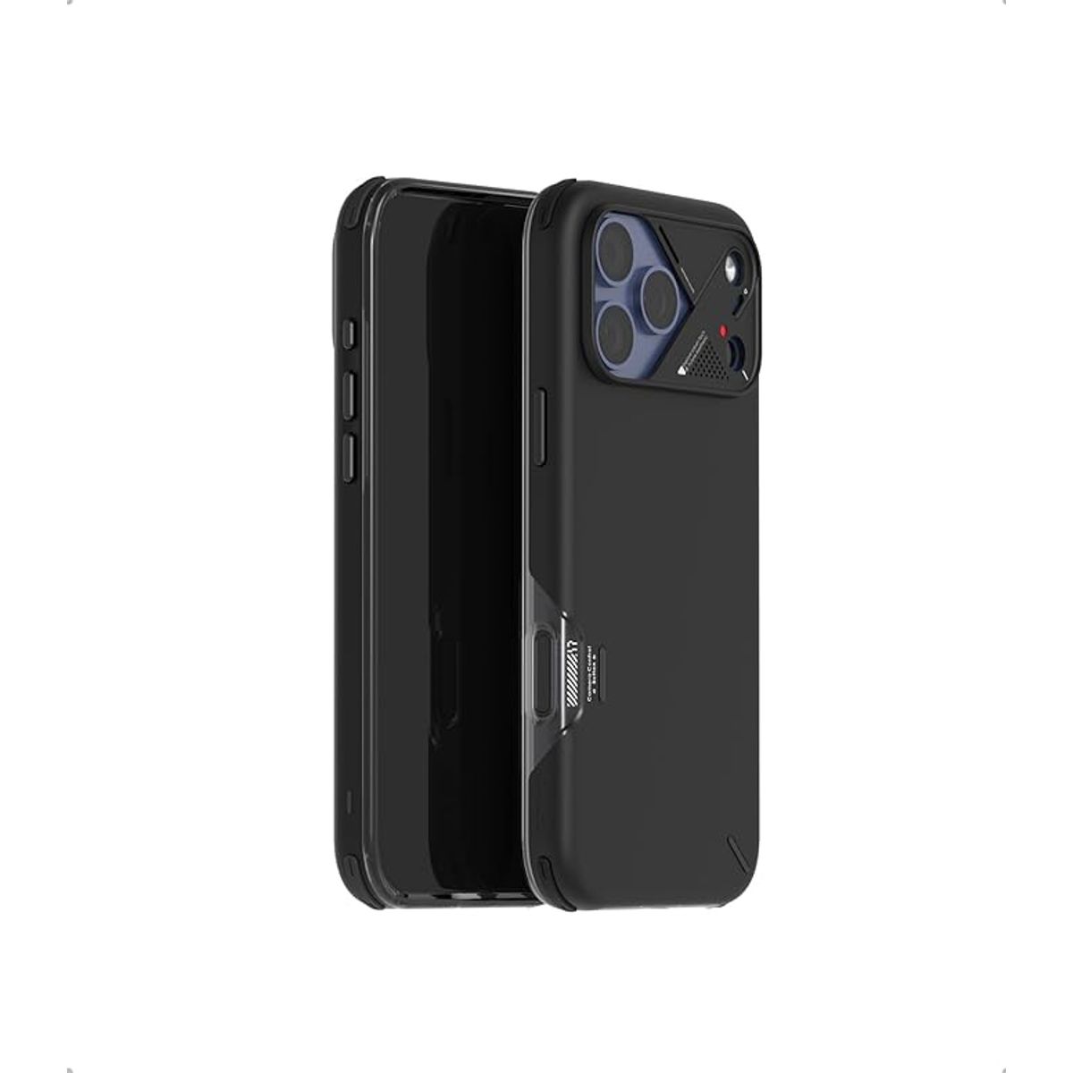 AULUMU - Case Futurista iPhone 17 Pro Aprueba Golpes Protección Multicapa Magsafe Negro