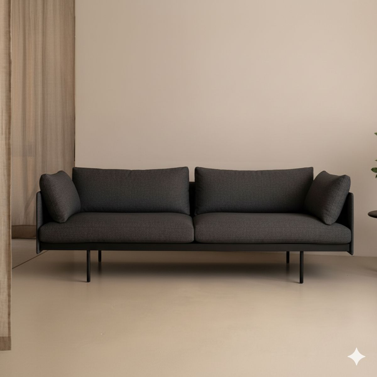 GENERICO - SOFÁ 3 CUERPOS FERDINAN  - GRIS