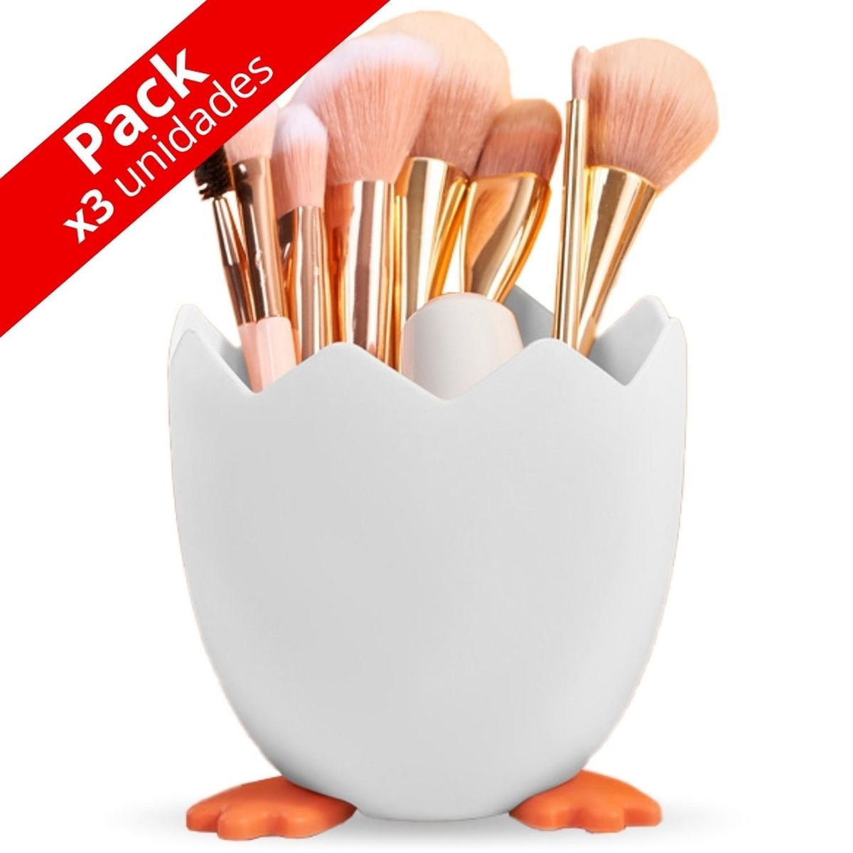 MINARI - Pack x3 Organizador de Maquillaje Cosméticos Porta Brochas H20