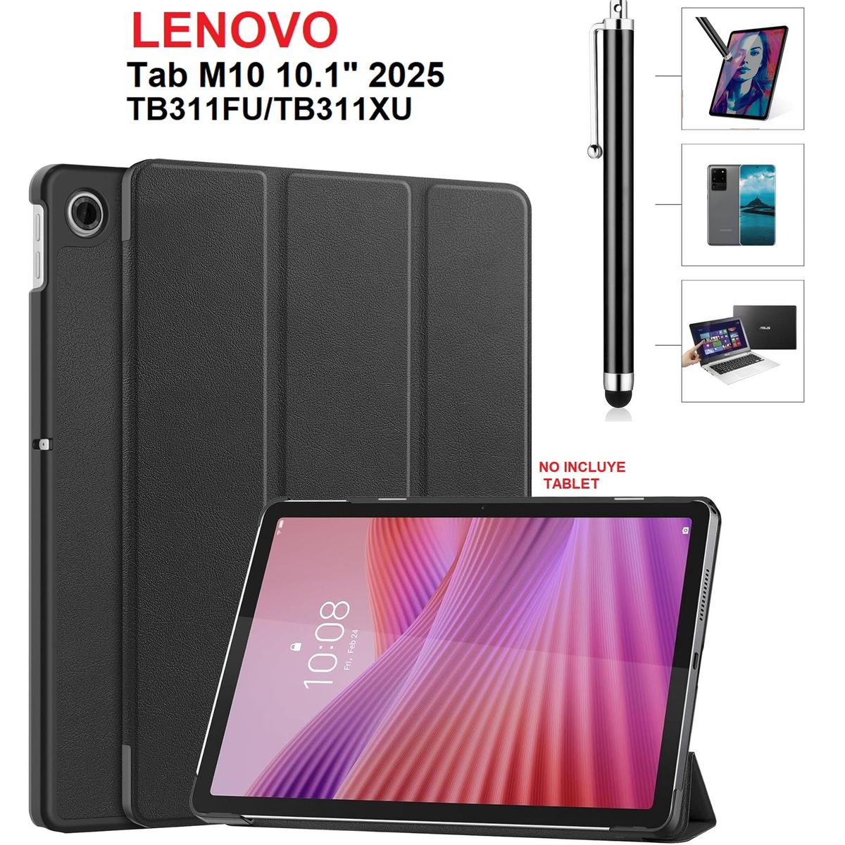 GENERICO - Case Imantado + Lapiz Tactil para Lenovo Tab 10.1 2025 TB311FU TB311XU