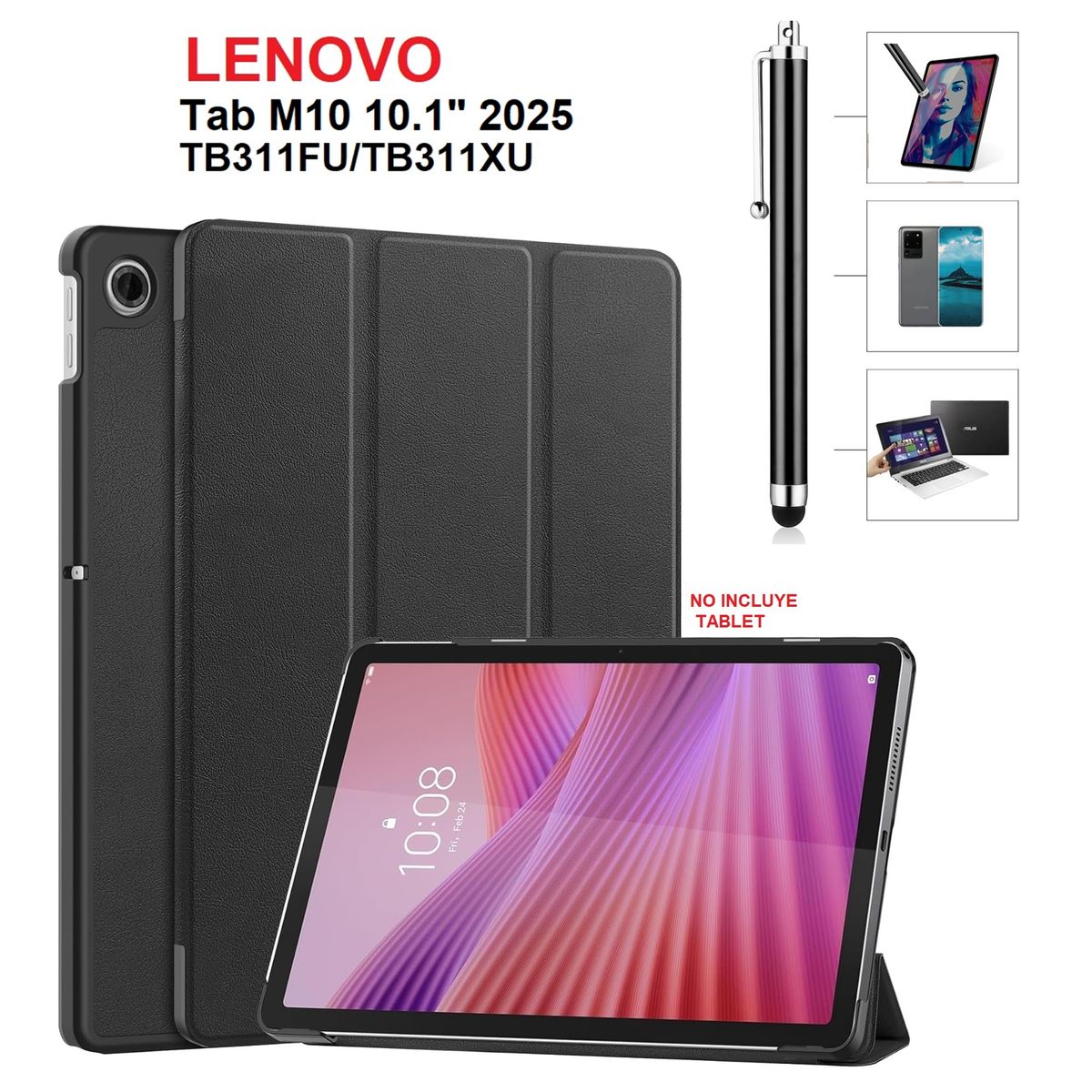 GENERICO - Case Imantado + Lapiz Tactil para Lenovo Tab 10.1 2025 TB311FU TB311XU