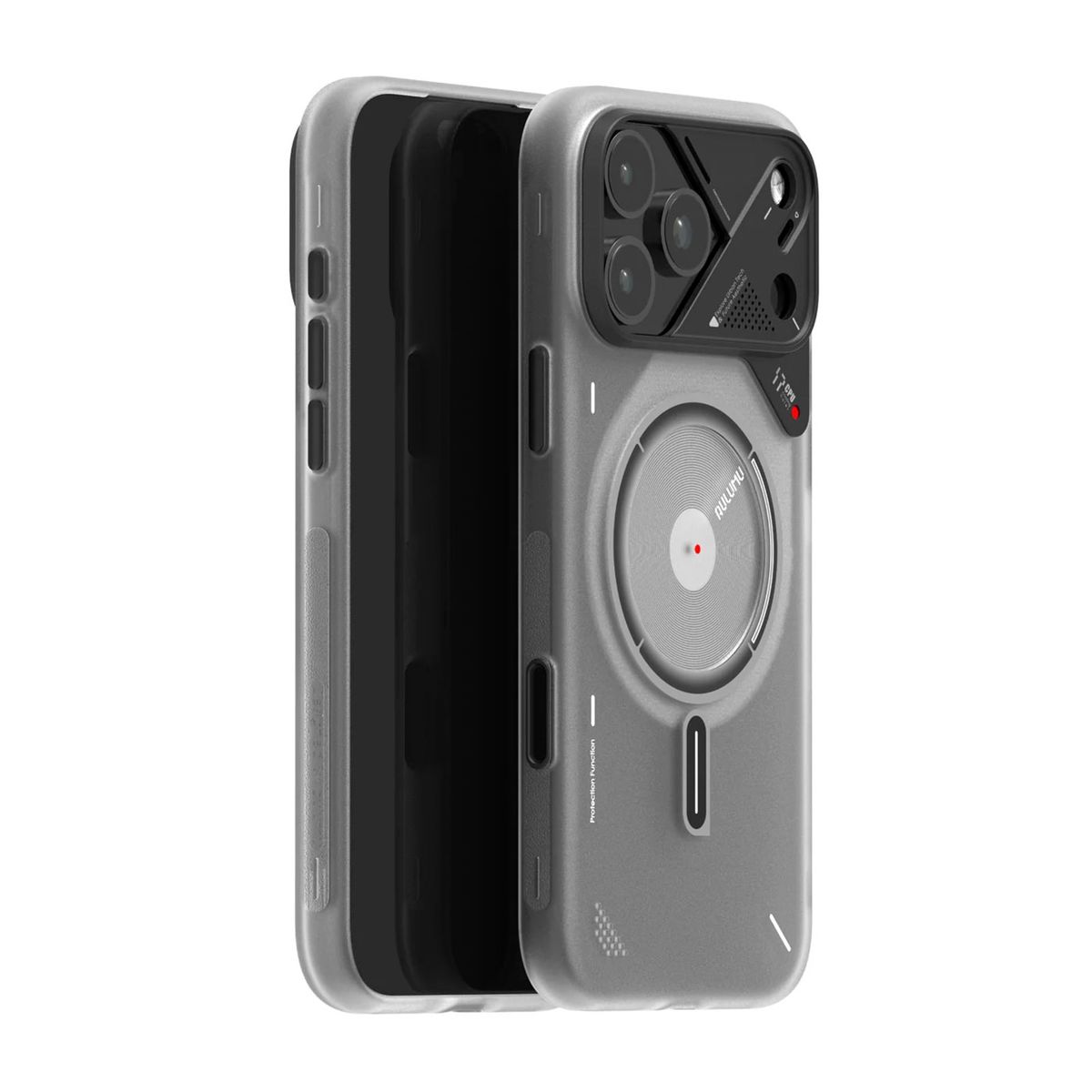 AULUMU - Case Futurista iPhone 17 Pro Con Sistema Enfriamiento Protección Multicapa MagSafe Gris
