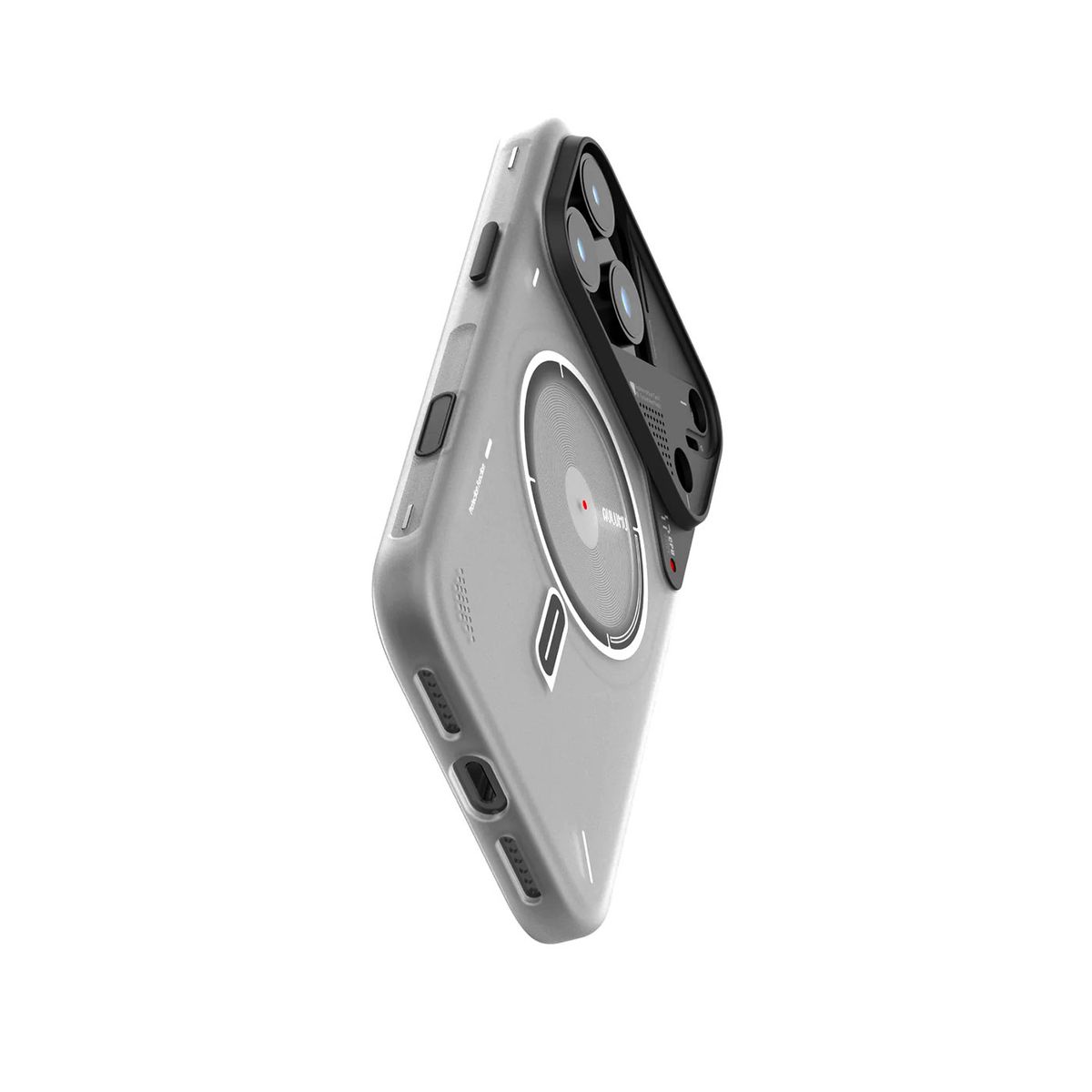 AULUMU - Case Futurista iPhone 17 Pro Con Sistema Enfriamiento Protección Multicapa MagSafe Gris