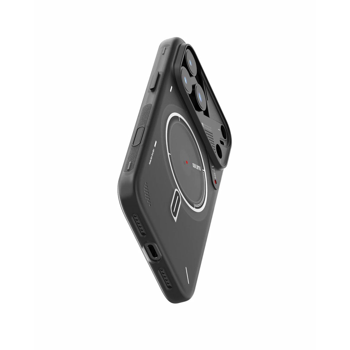 AULUMU - Case Futurista iPhone 17 Pro Con Disipador Calor Piezas Aluminio MagSafe Negro