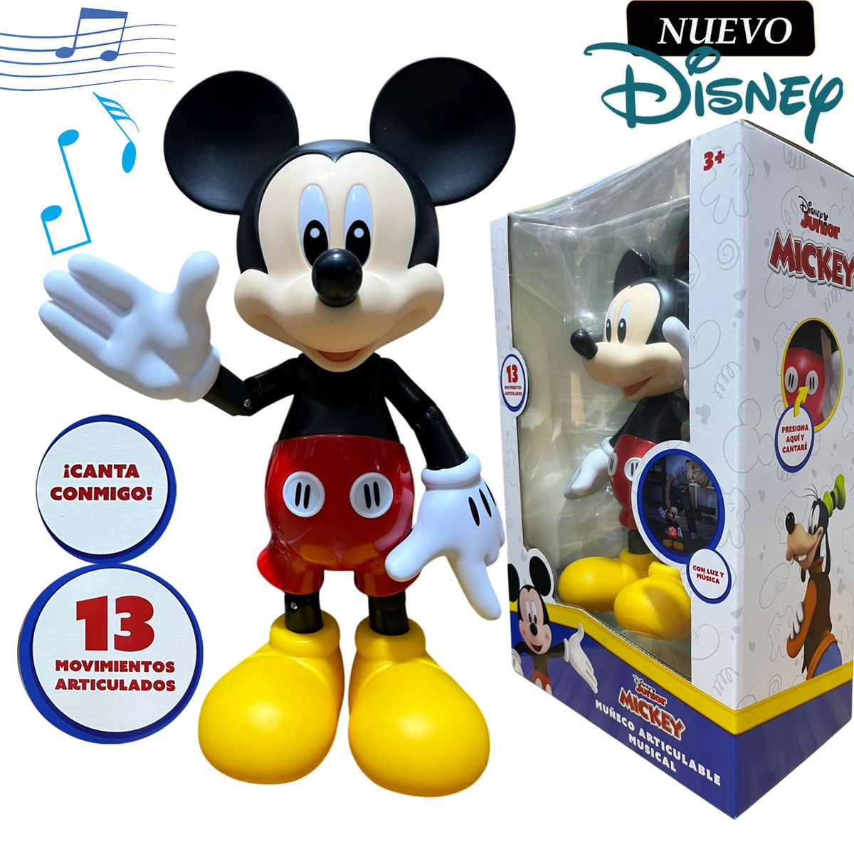 DISNEY BABY - Figura Articulables de Mickey Mouse con luces y sonido