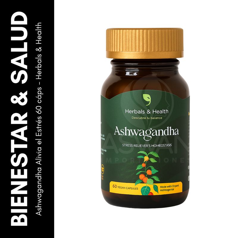 GENERICO - Ashwagandha Alivia el Estrés 60 cáps - Herbals & Health