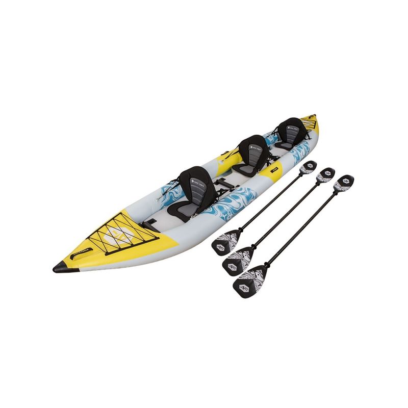 AQUA FORCE - Kayak Inflable Doble Capa 3 Personas 500cm Triton